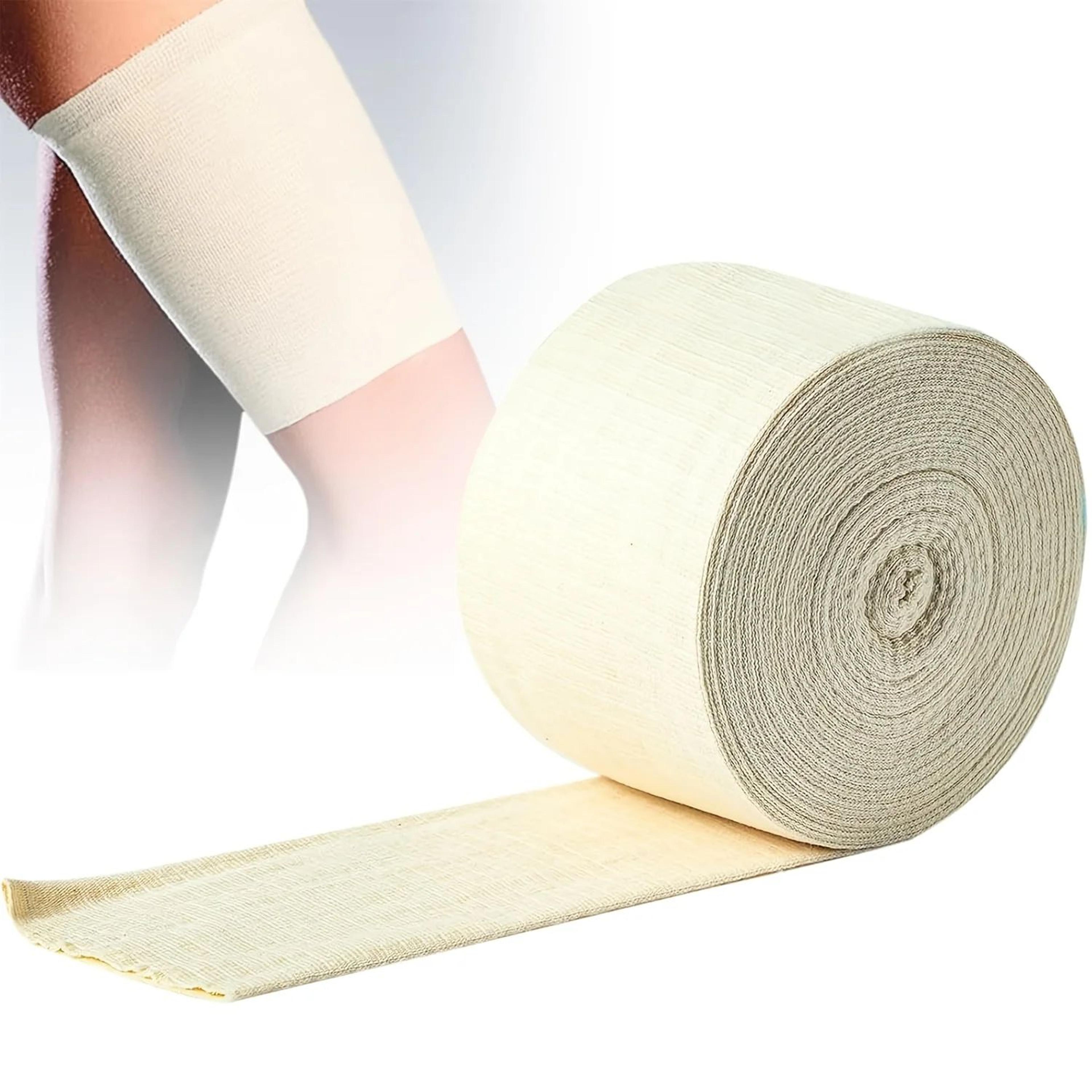 flexfit elastic tubular bandage roll for compression bandage support and multi-purpose wound dressing