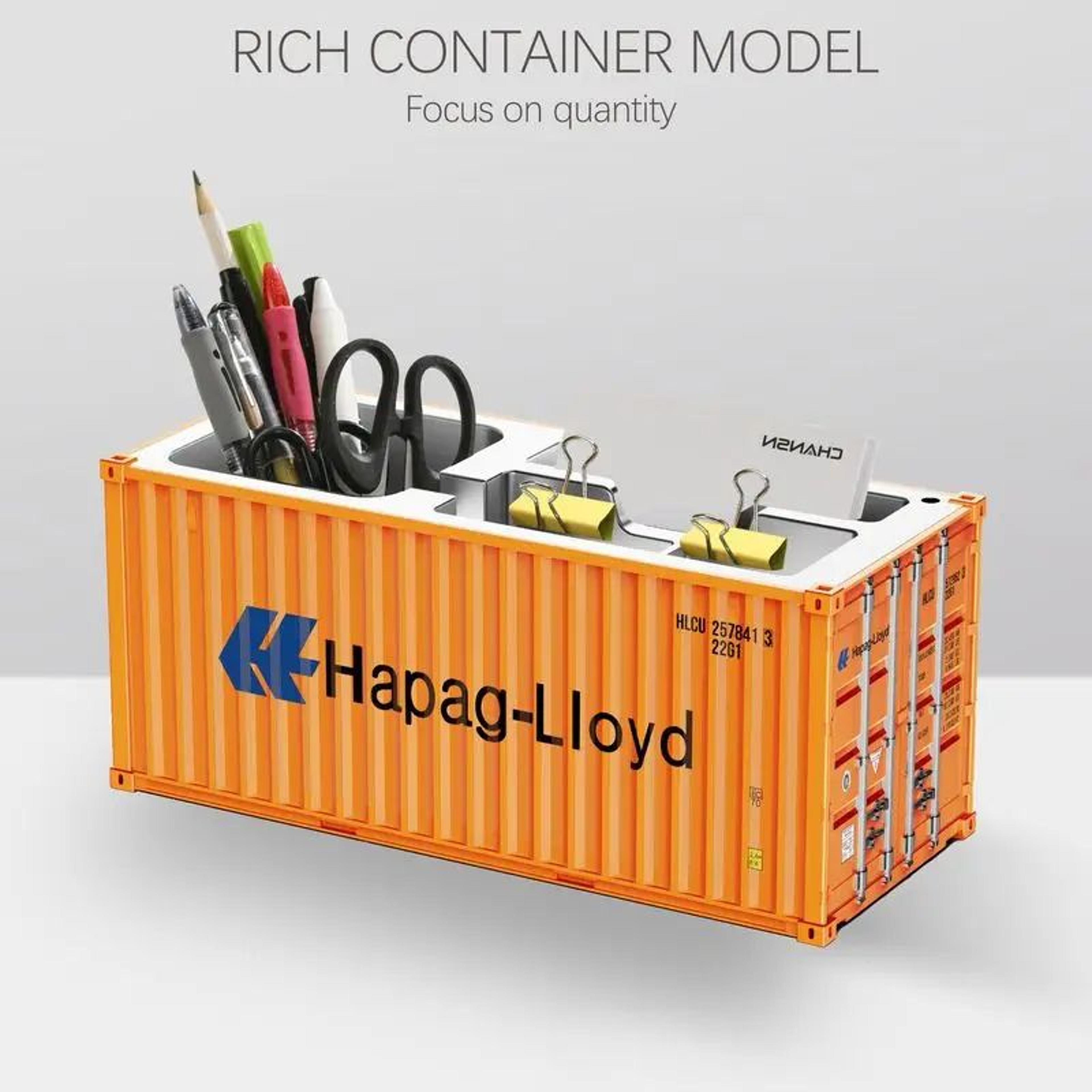mini shipping container desk pen holder and desktop organizer storage box