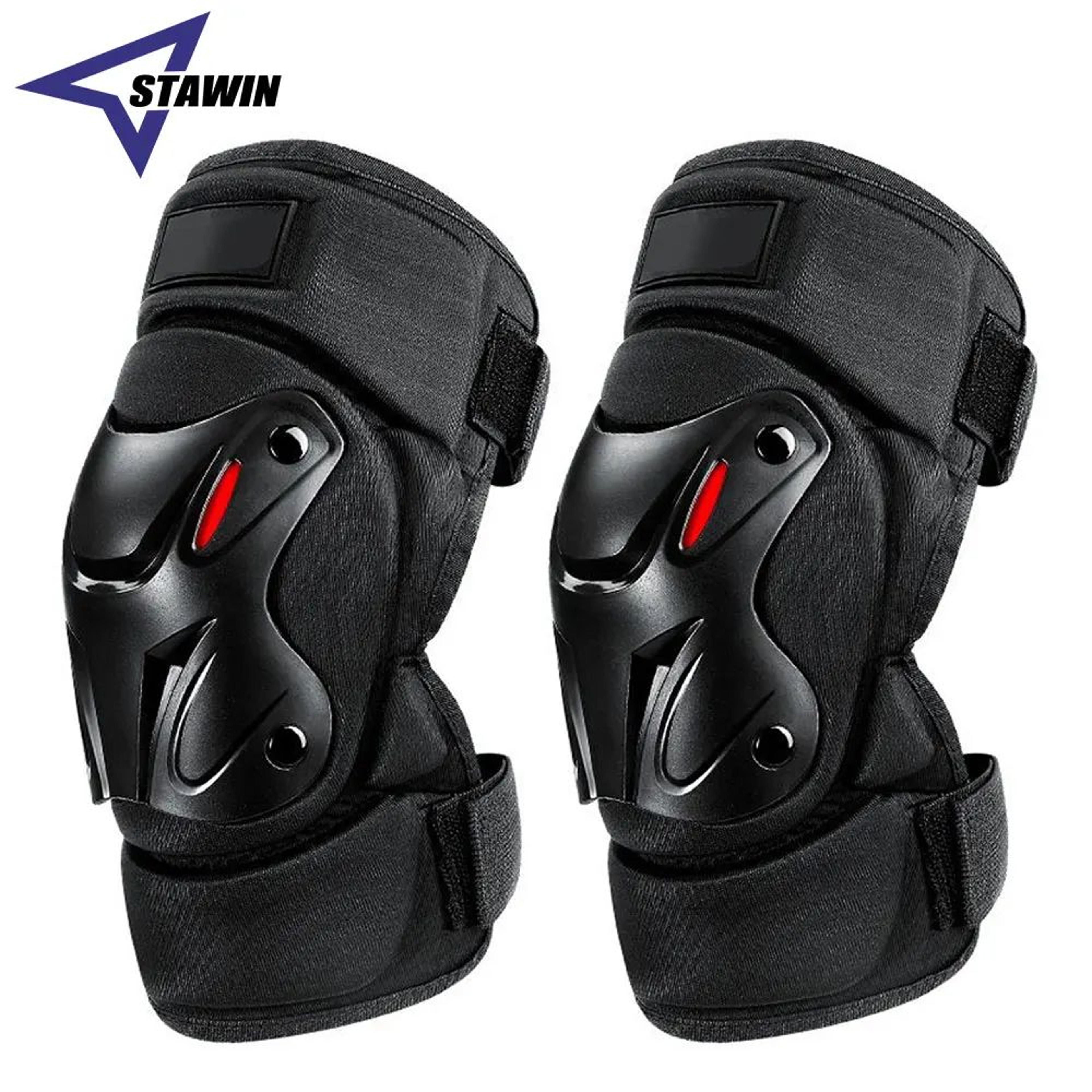 motorcycle knee pads and elbow pads set with shock absorption for riding, cycling and outdoor sports