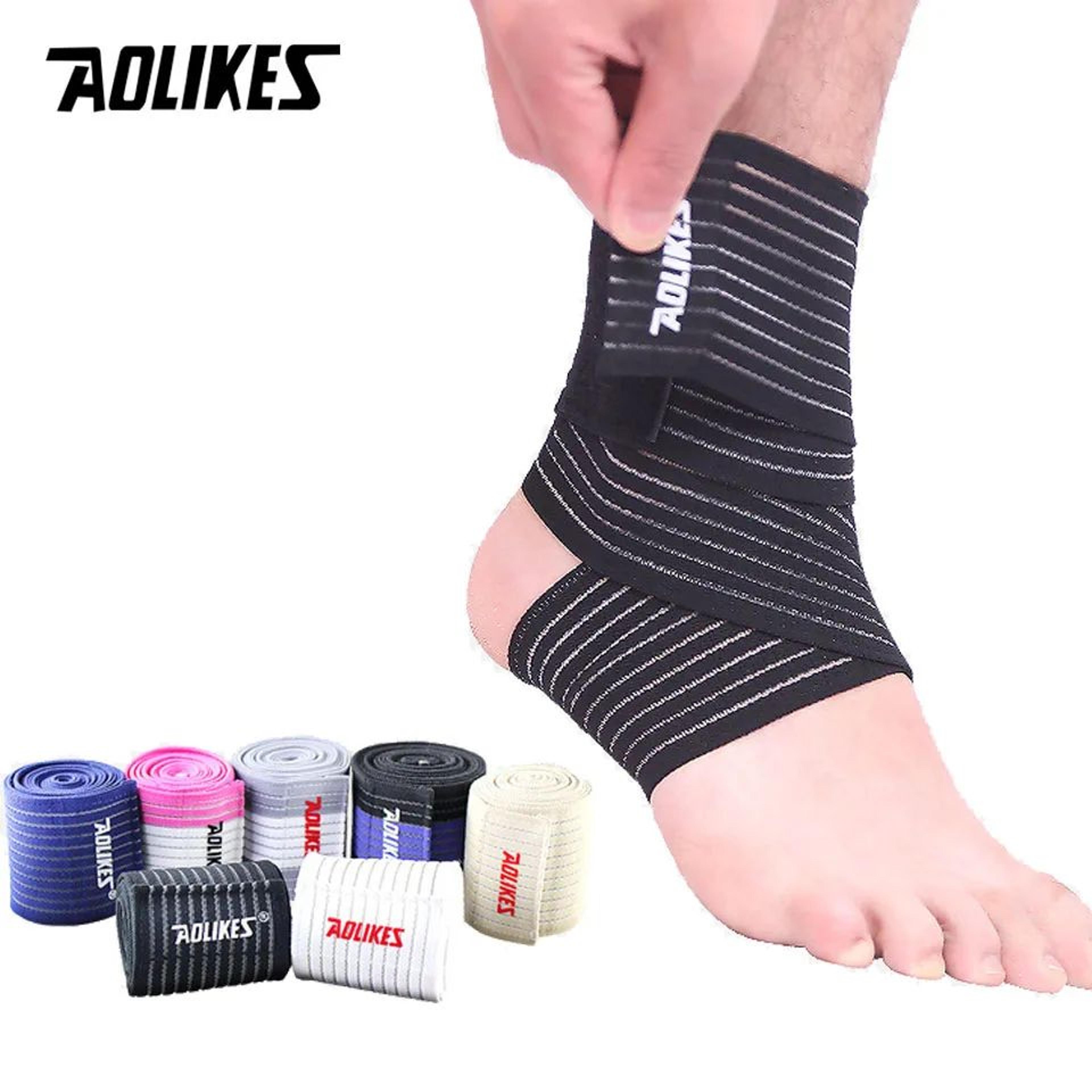 aolikes elastic ankle support wrap compression ankle brace for sports, gym and recovery