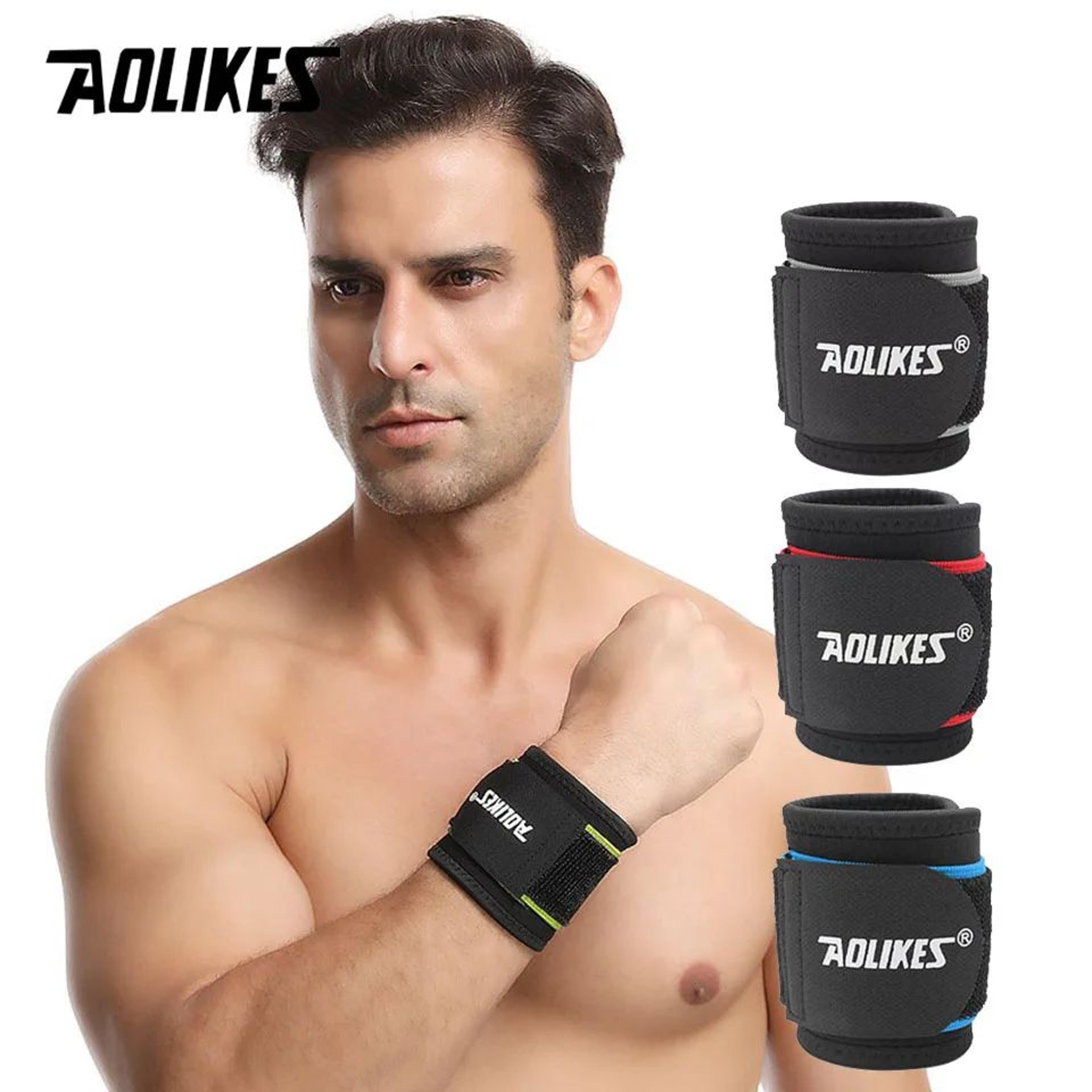 aolikes adjustable wrist brace sports wrist support wrap for gym, fitness and daily protection