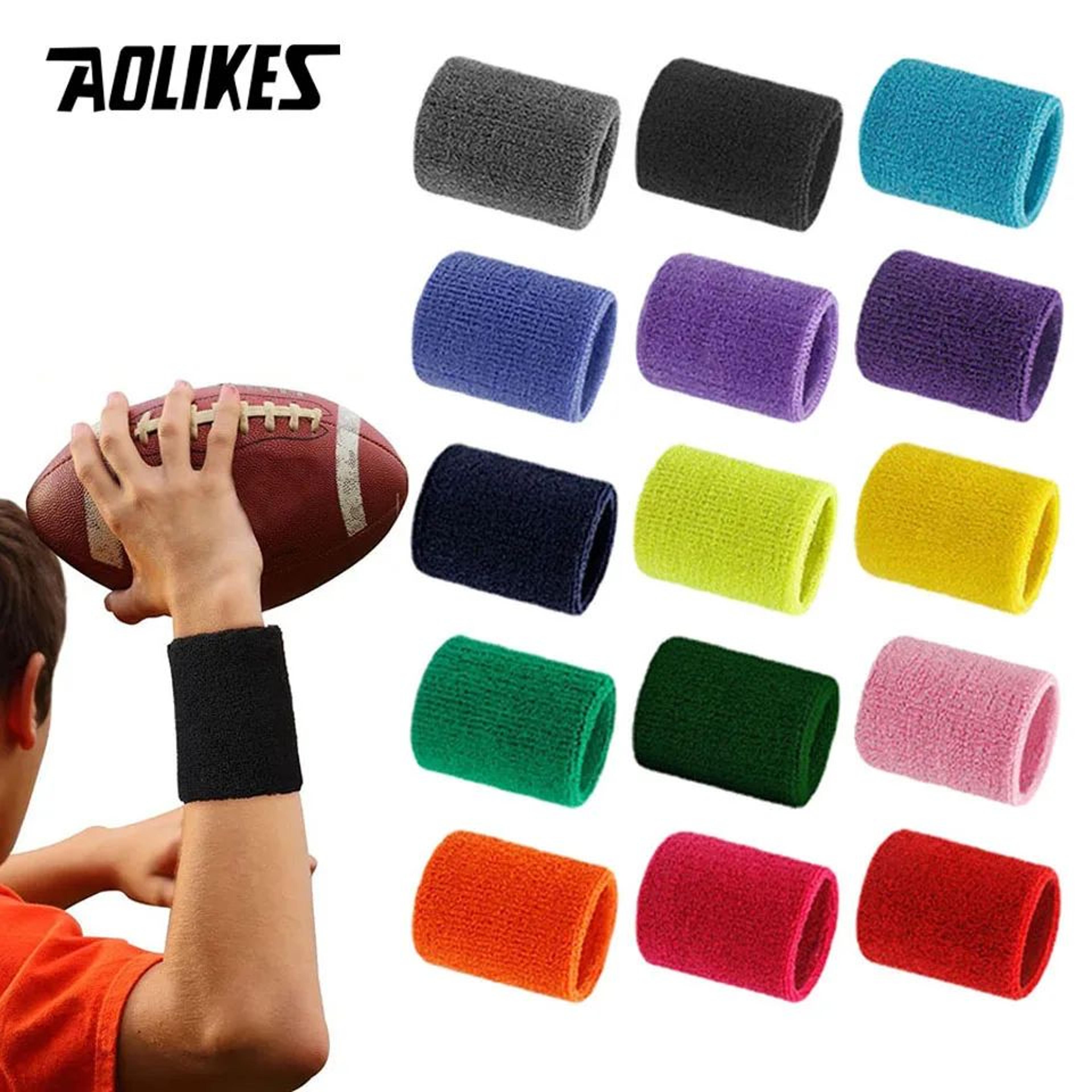 aolikes sports wrist sweatband absorbent tennis wristband for running basketball gym