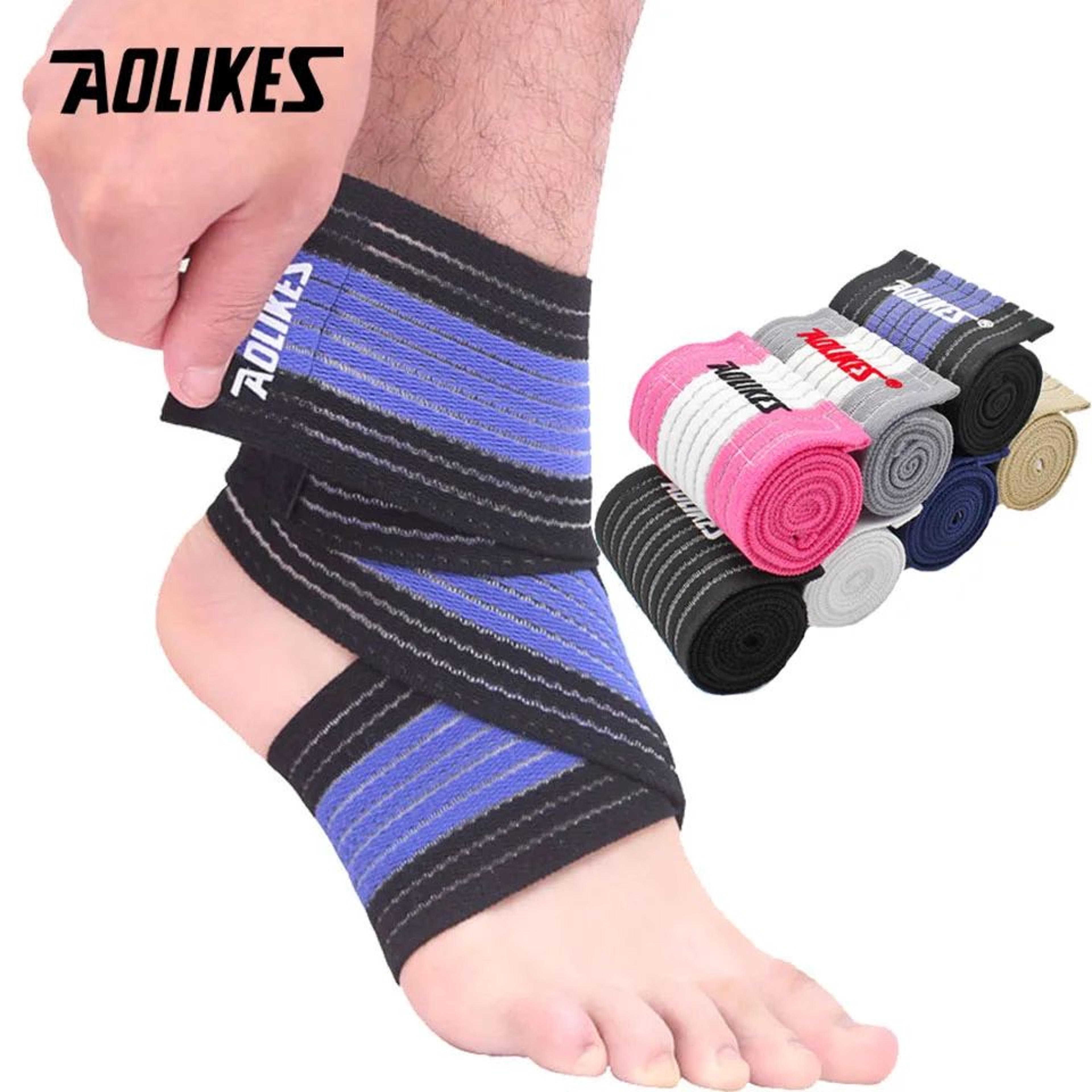 aolikes elastic ankle support wrap compression ankle brace for sports and gym