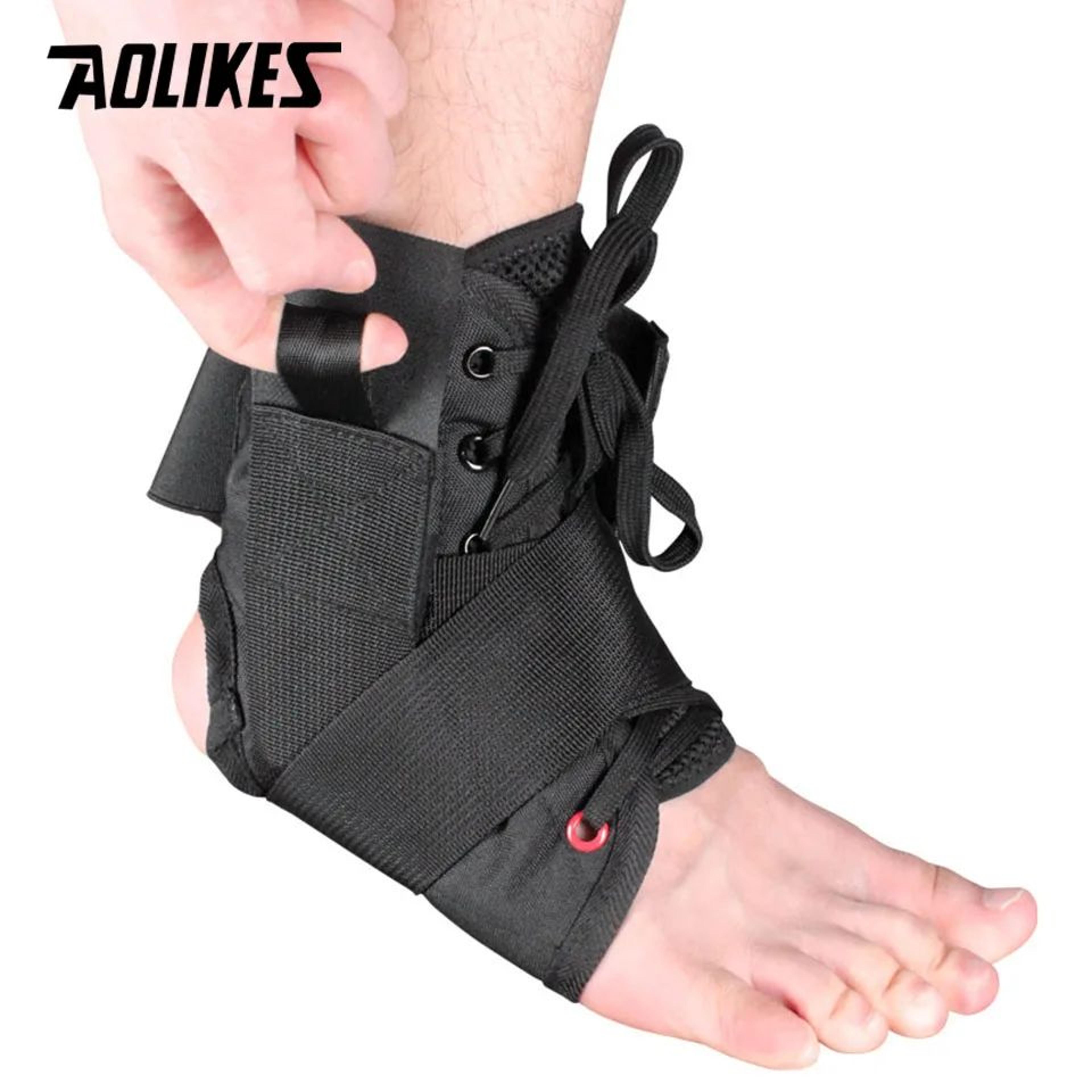 aolikes adjustable ankle brace compression wrap for sports support and sprain protection