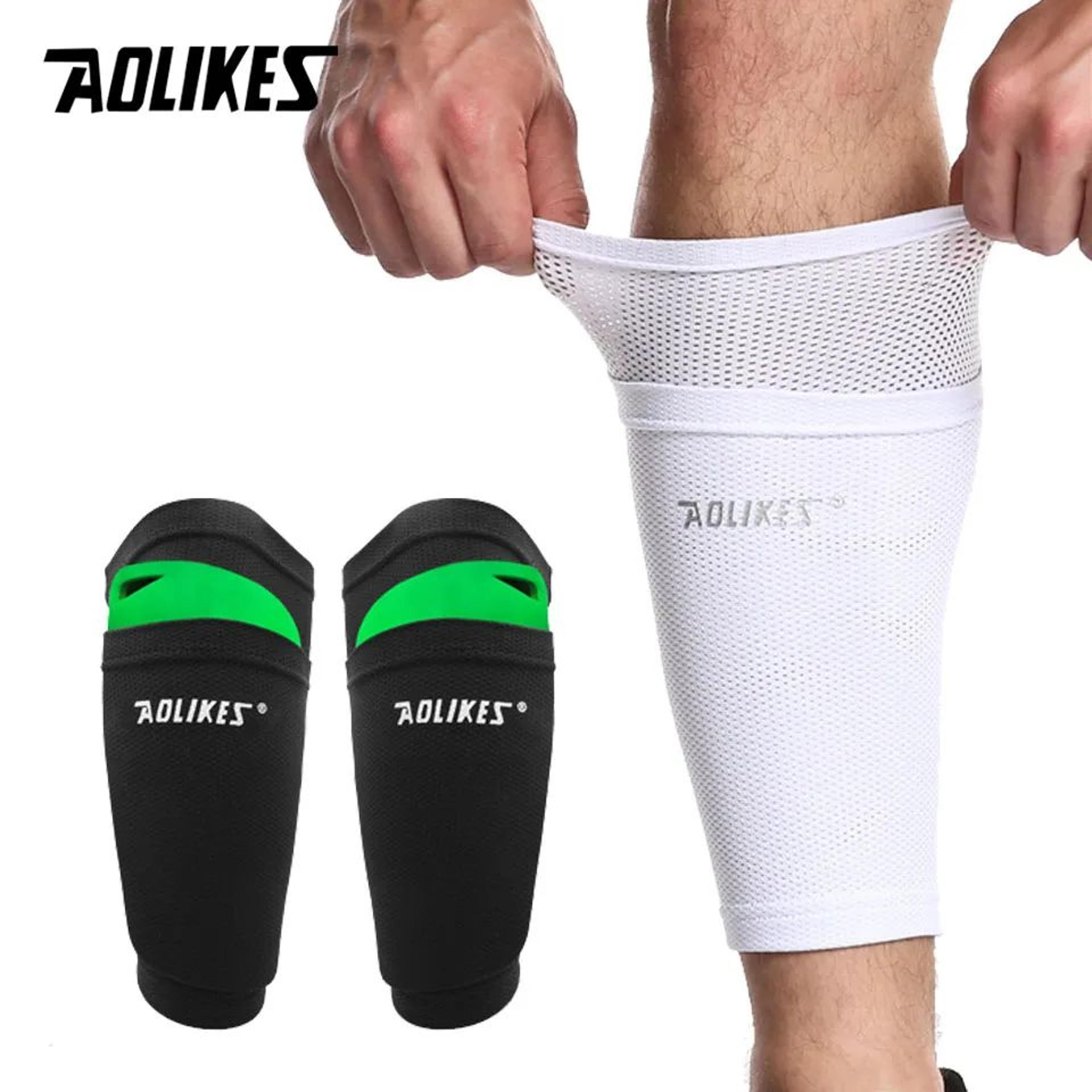 aolikes soccer shin guard sleeve socks compression calf support for adults youth and kids