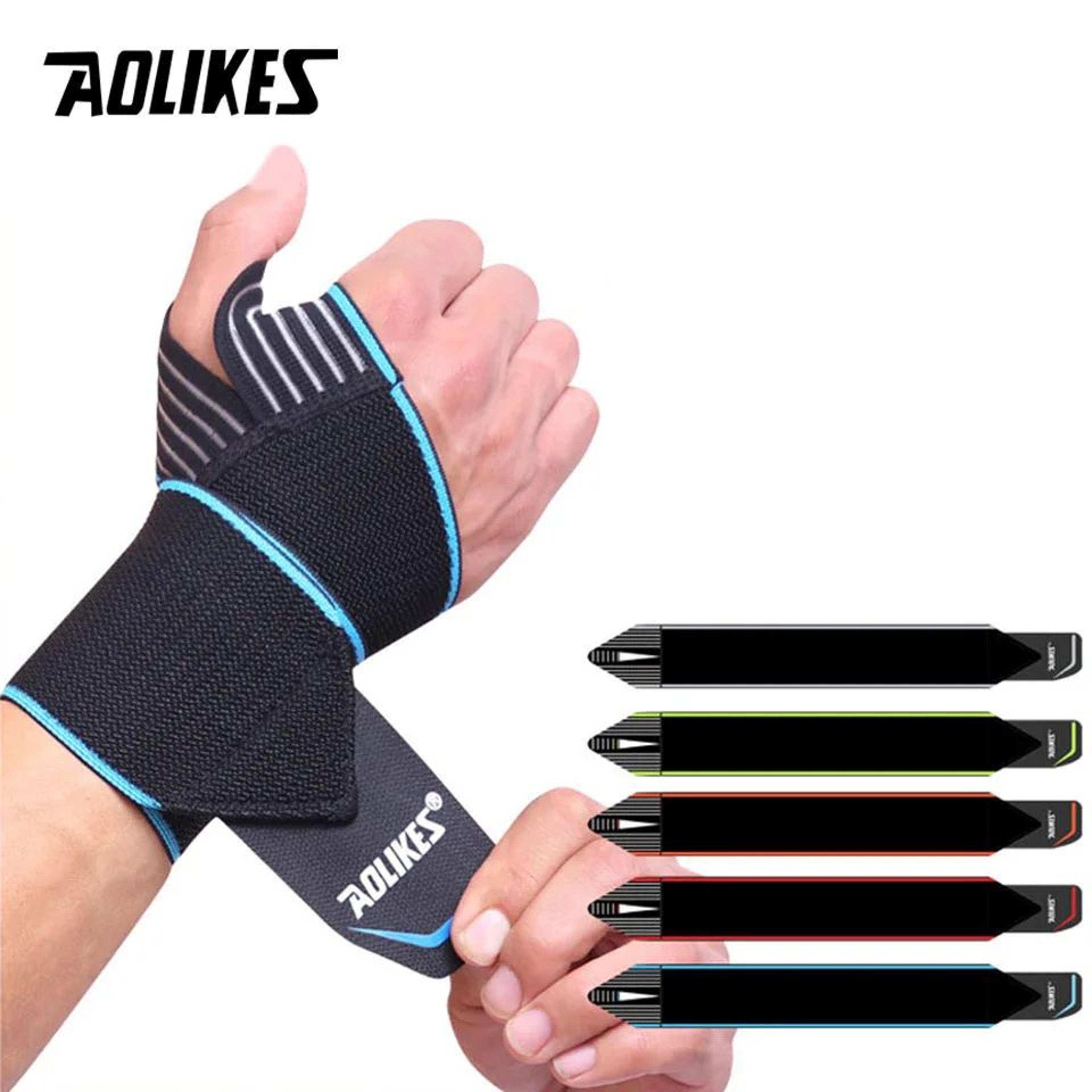 aolikes wrist brace with thumb support weightlifting wrist compression straps pair