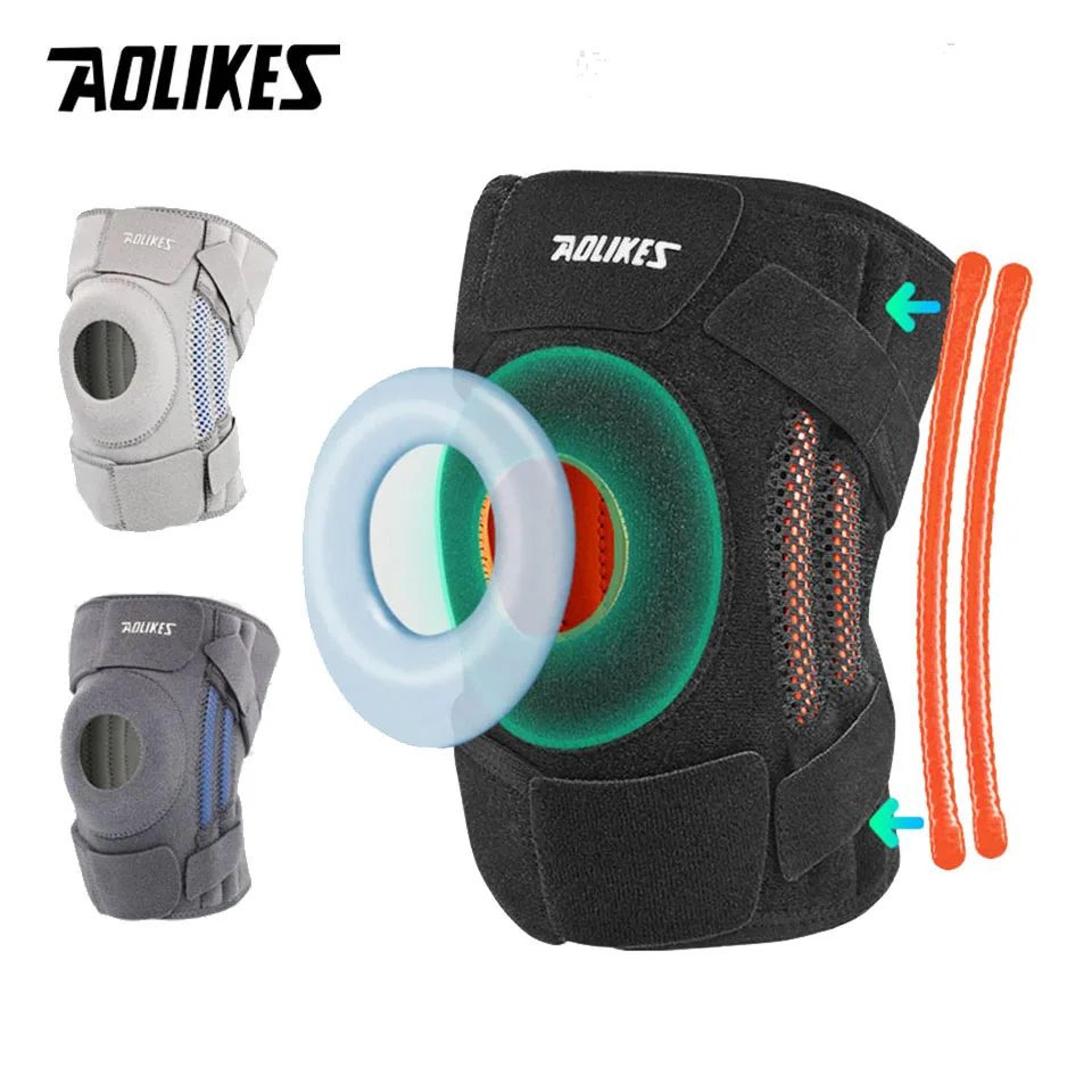 aolikes knee brace with side stabilizers and patella gel pad for knee support and pain relief