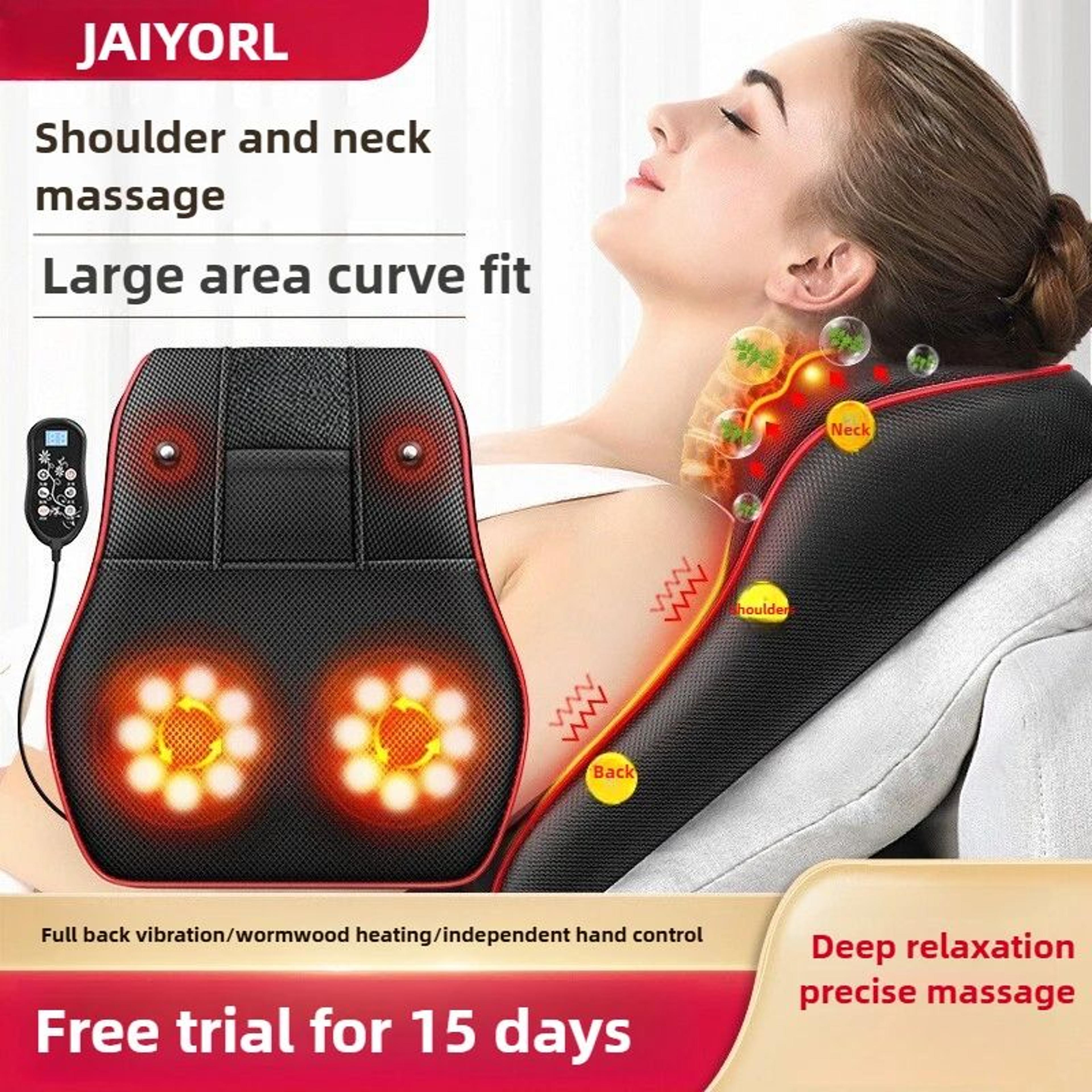 airflex heated neck massager shiatsu massage pillow with cervical traction