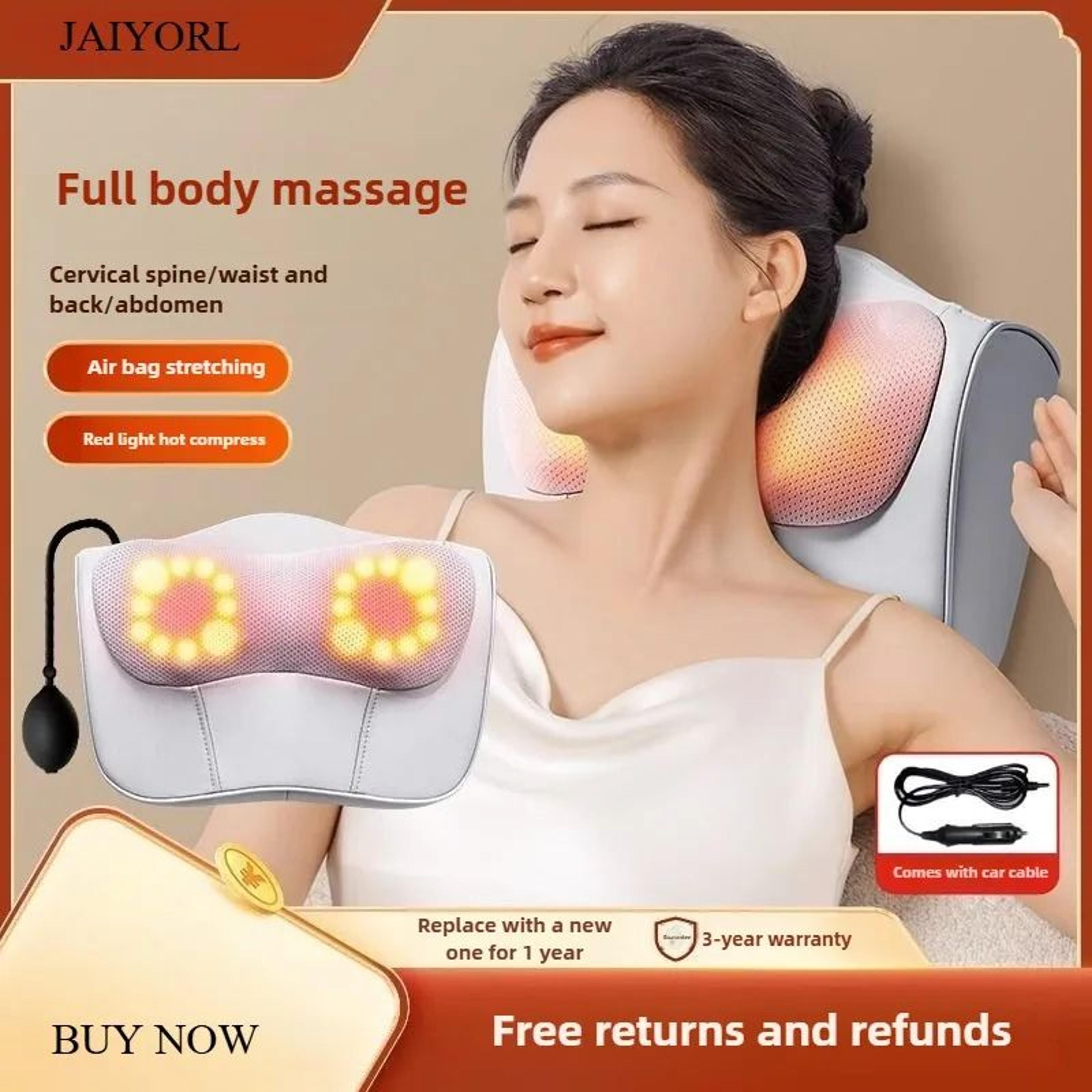 thermashiatsu neck massage pillow with heat for shiatsu massager neck back and shoulders