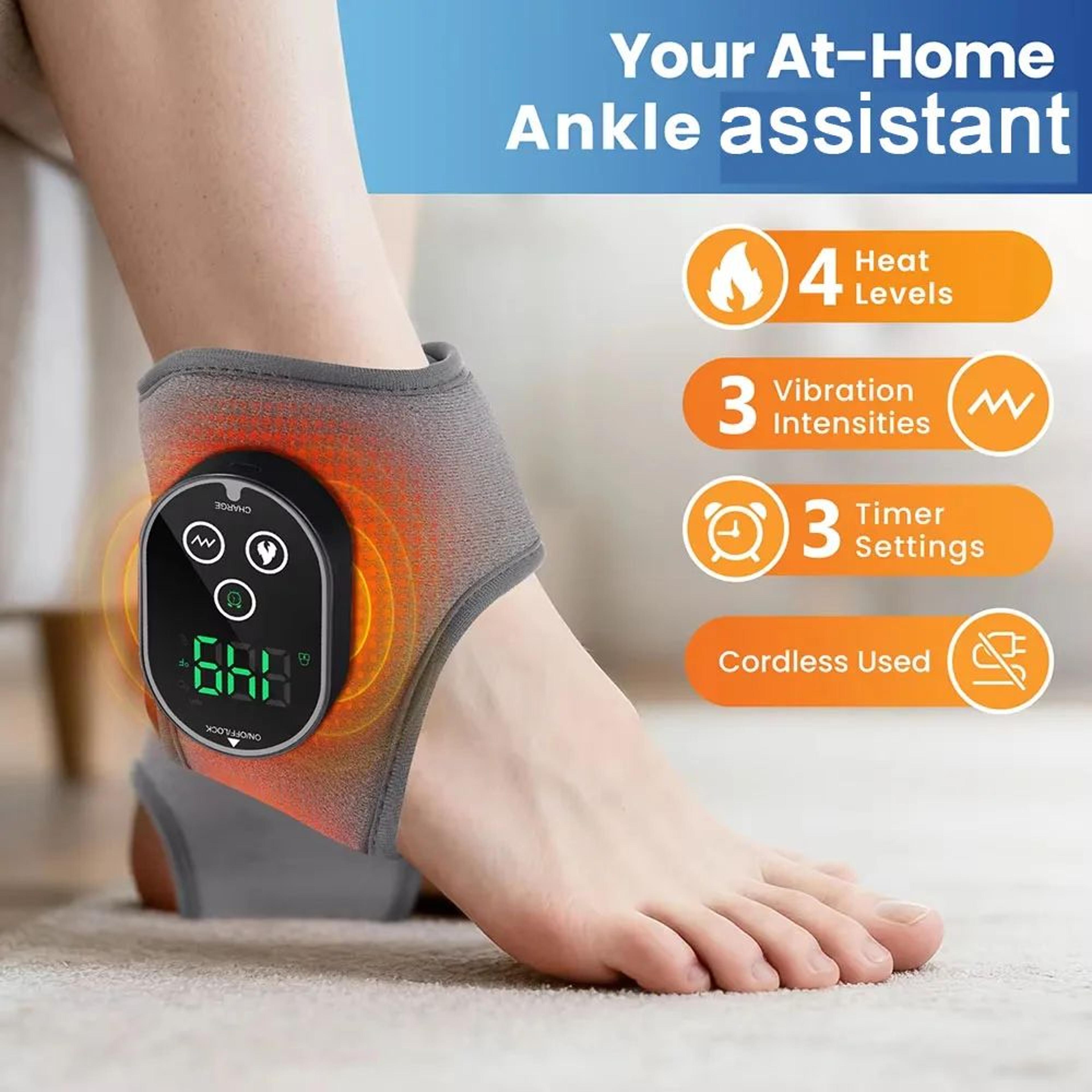 thermastep heated ankle massager cordless ankle massager with 3 massage modes and 4 heat levels