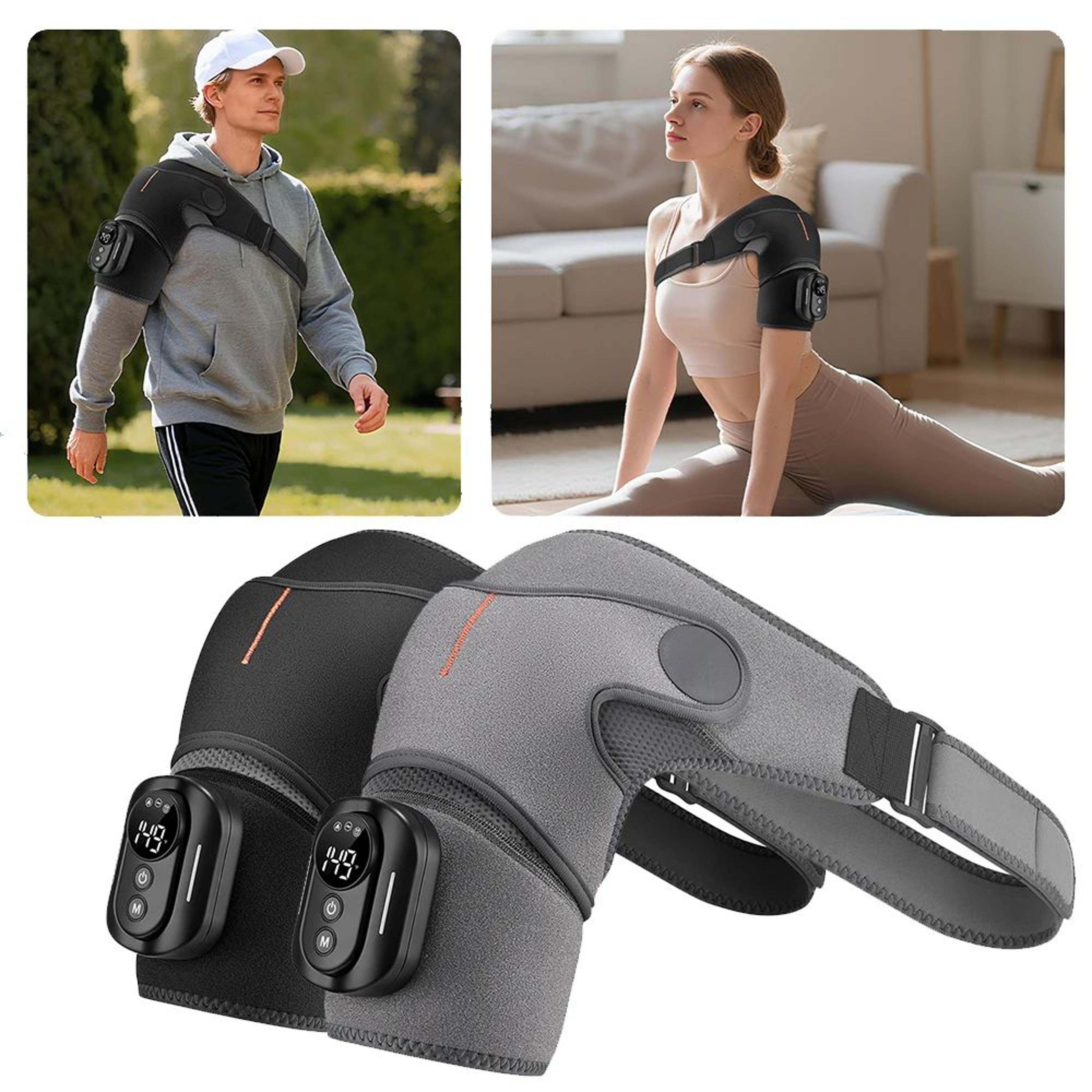 cozyrelief shoulder massager with heat and vibration cordless heated shoulder wrap