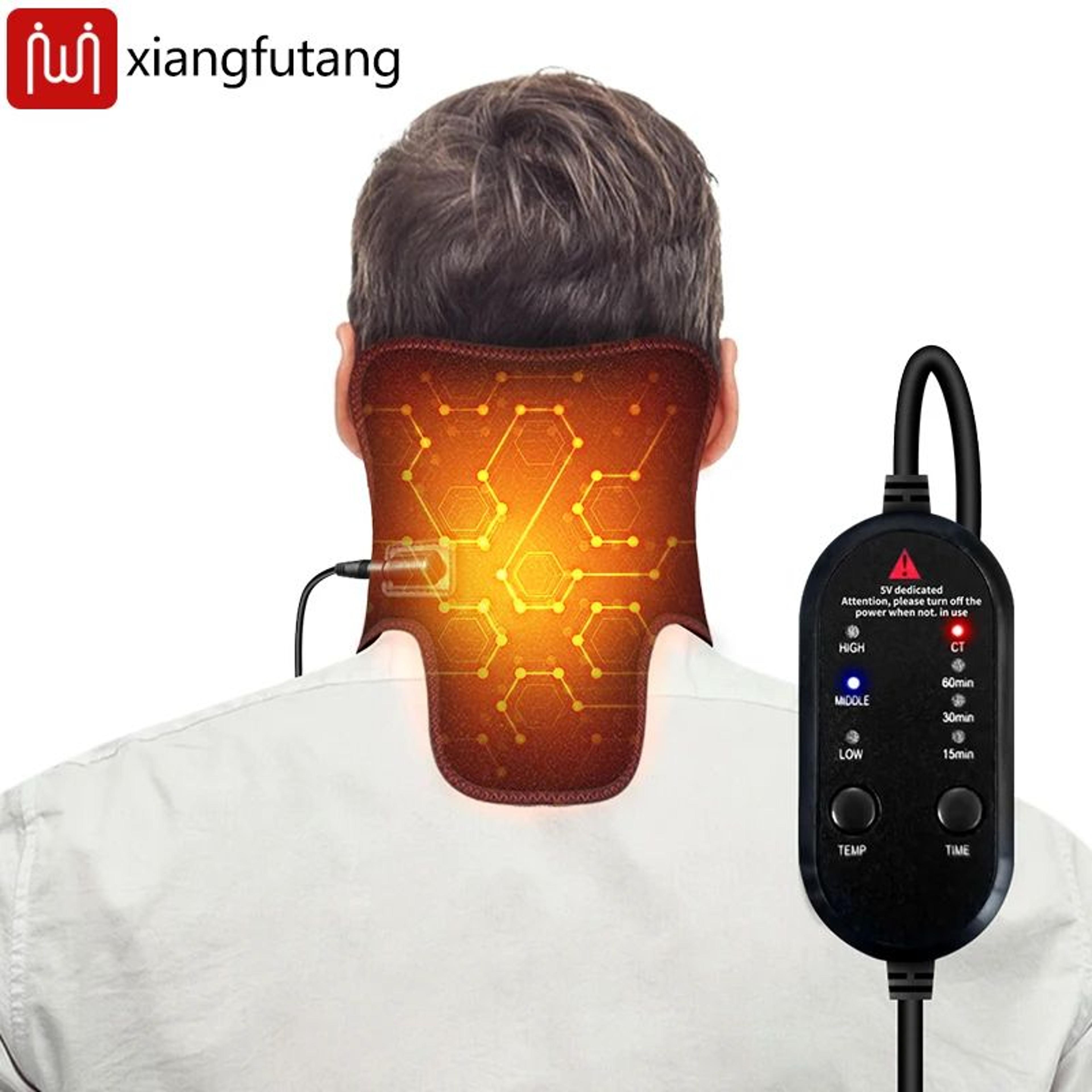 thermarelief heated neck massager usb neck heating pad with 3 heat levels