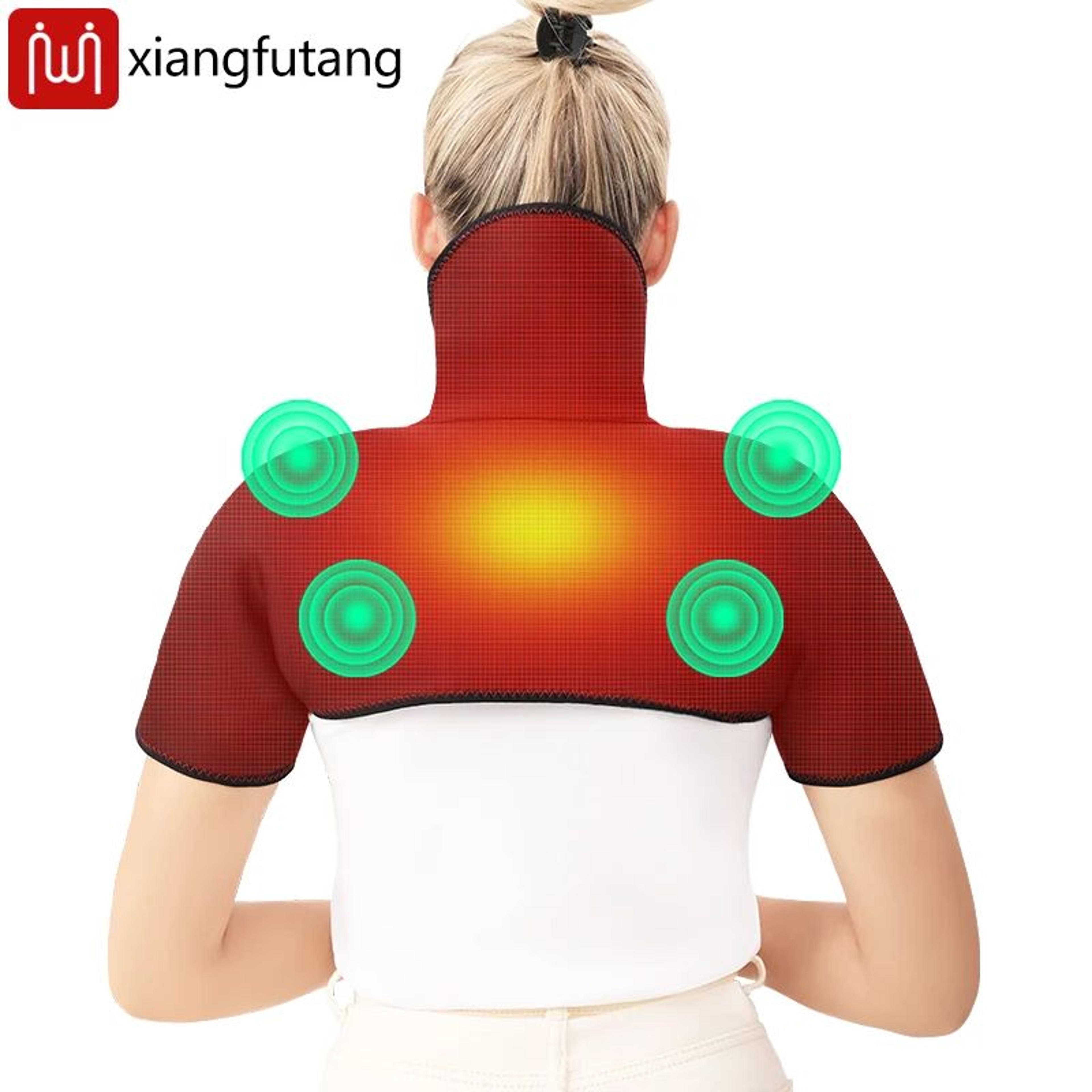 thermawrap heated shoulder wrap neck heating pad with 3 heat levels