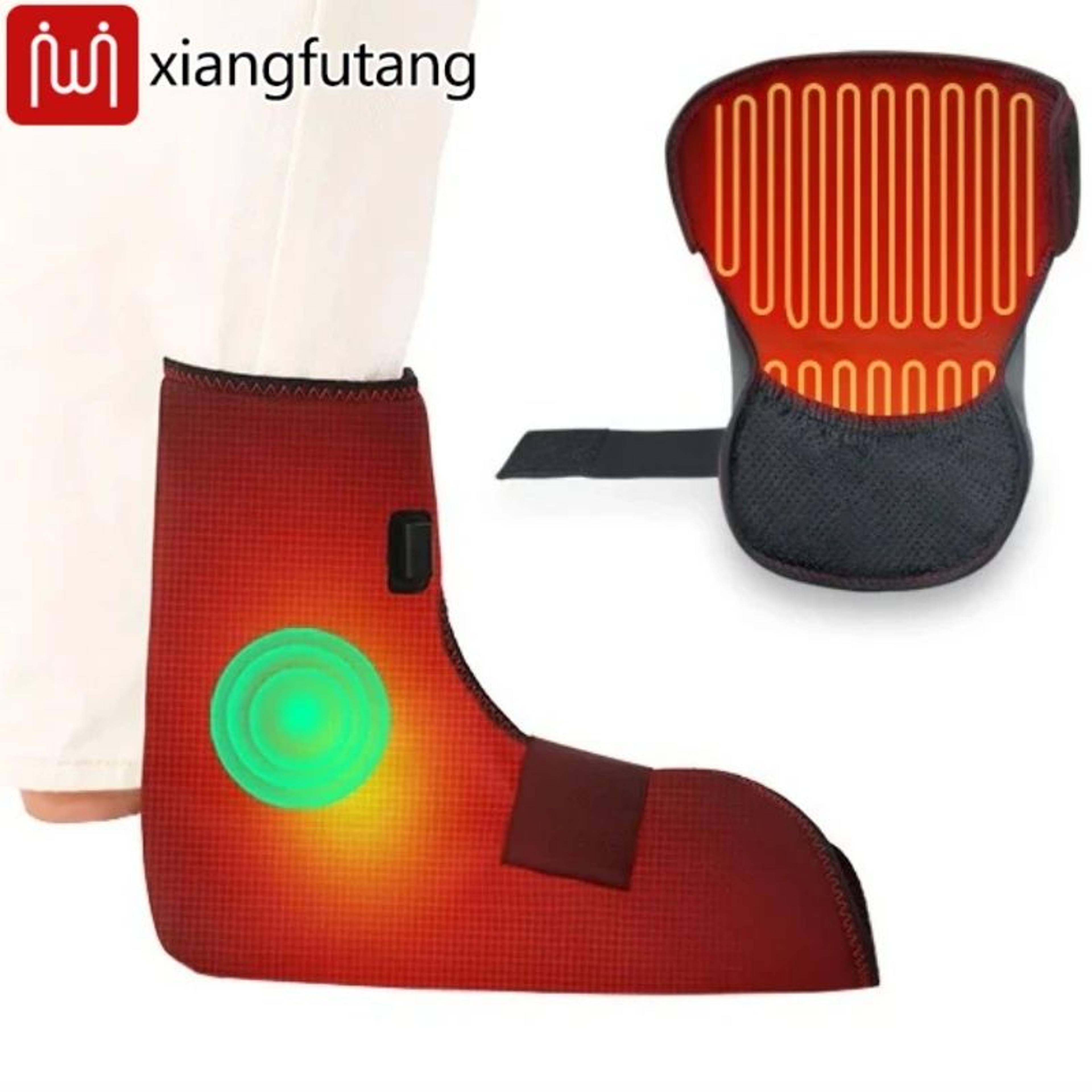 thermastep heated foot wrap with vibration foot massager for foot and ankle relief