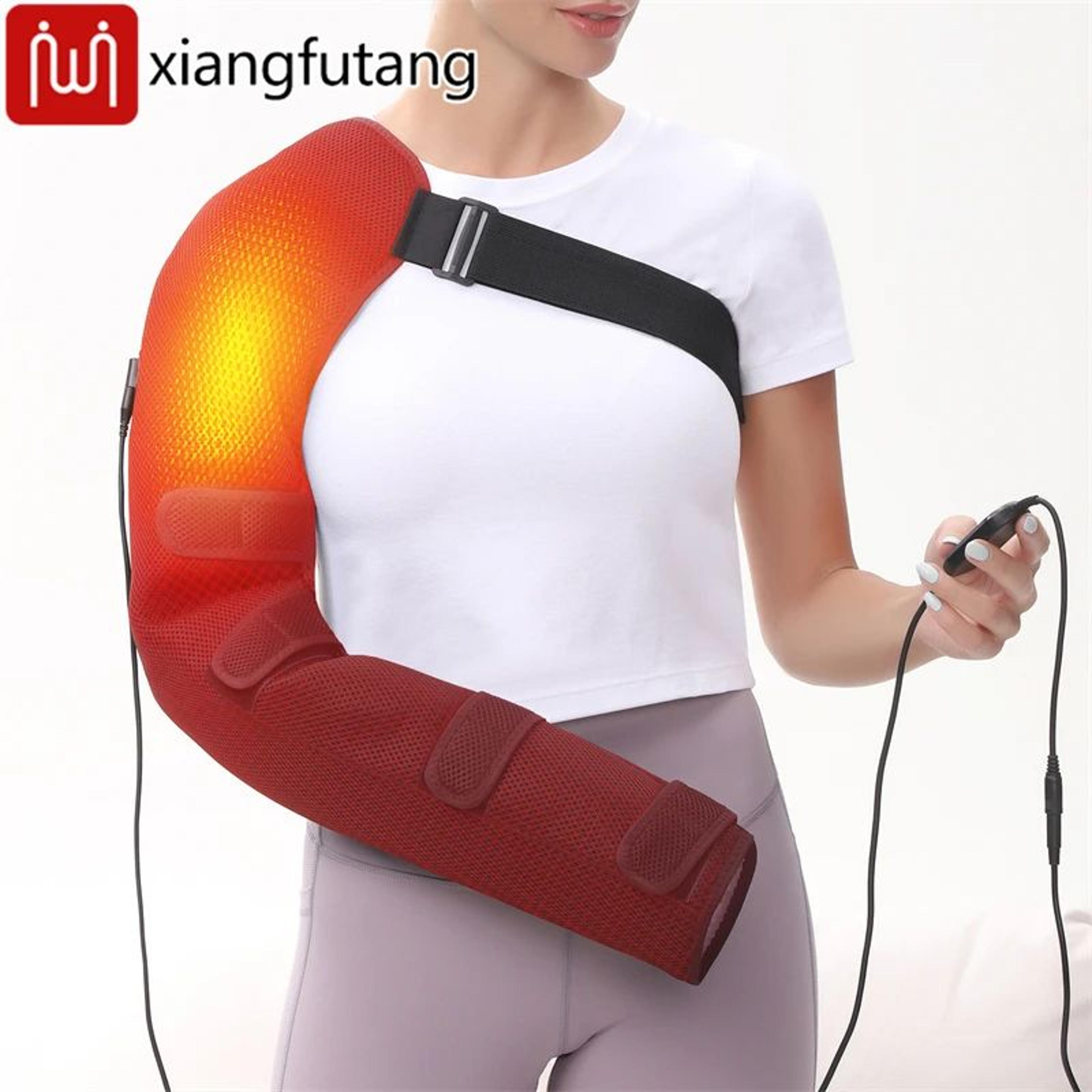 thermarelief ultra long heated arm wrap with vibration massage for shoulder elbow wrist and hand