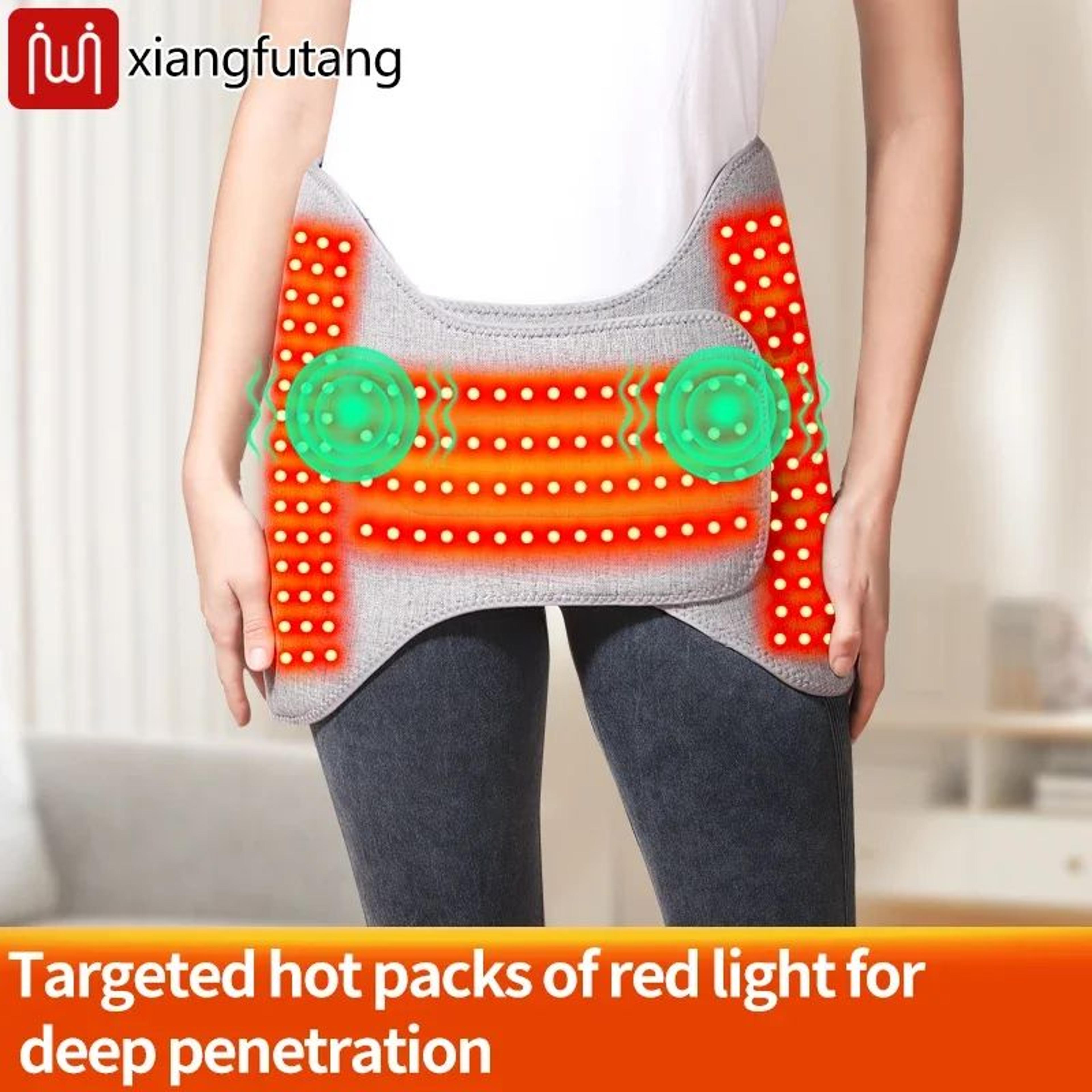 thermacore heated back brace with lumbar support belt and vibration massage