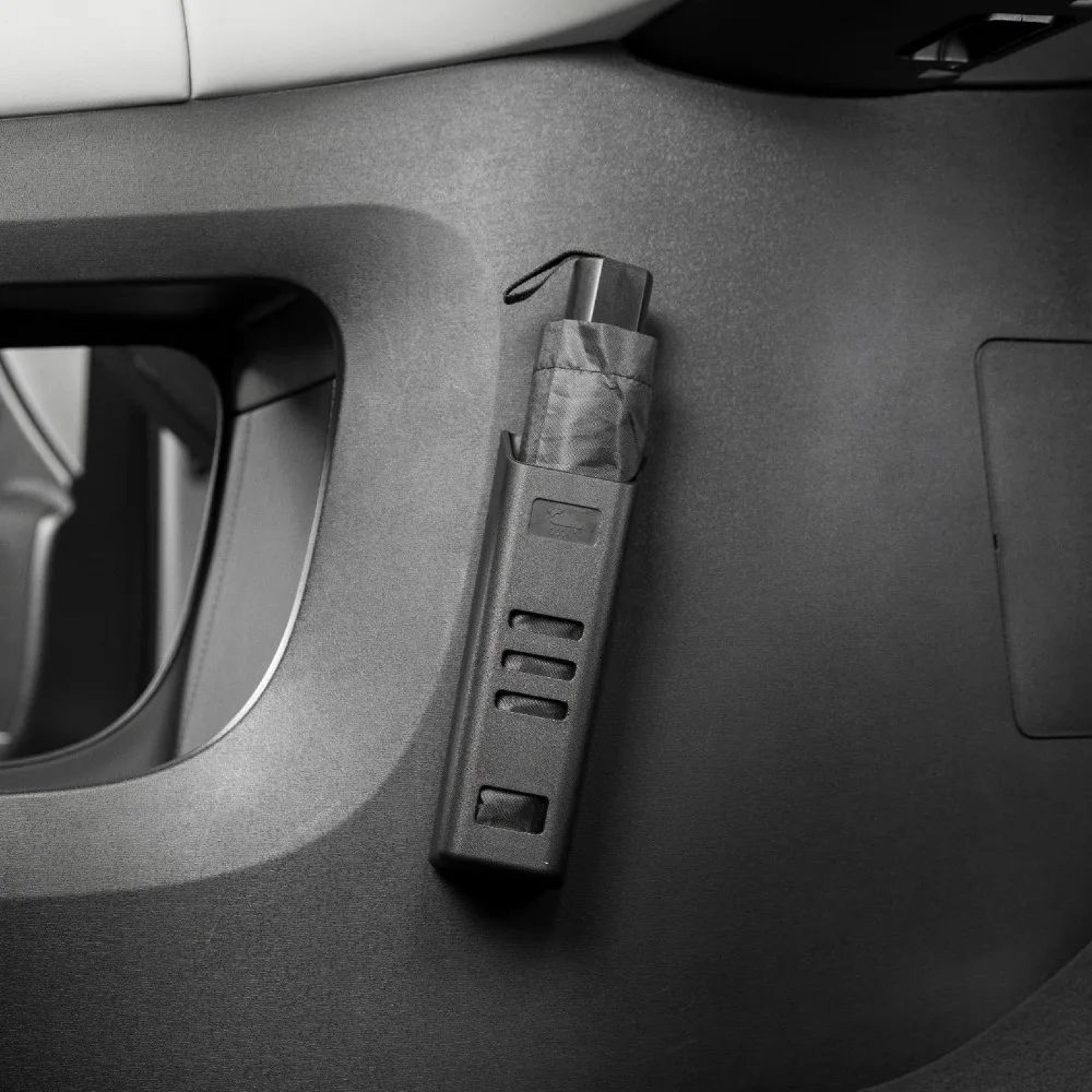 universal car umbrella holder and car storage organizer with cup bottle holder for vehicle interior