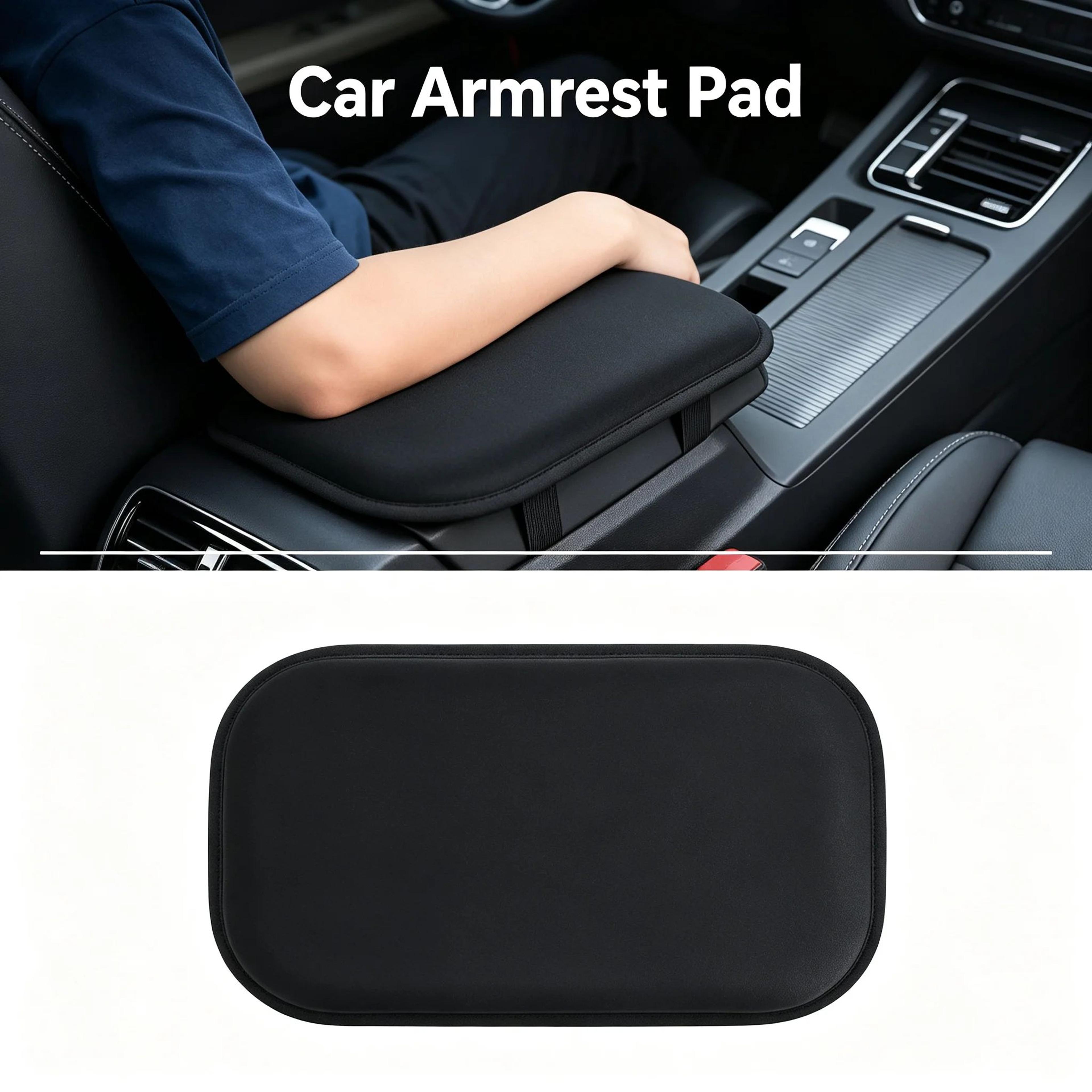 universal car armrest cushion plush center console cushion non-slip armrest pad