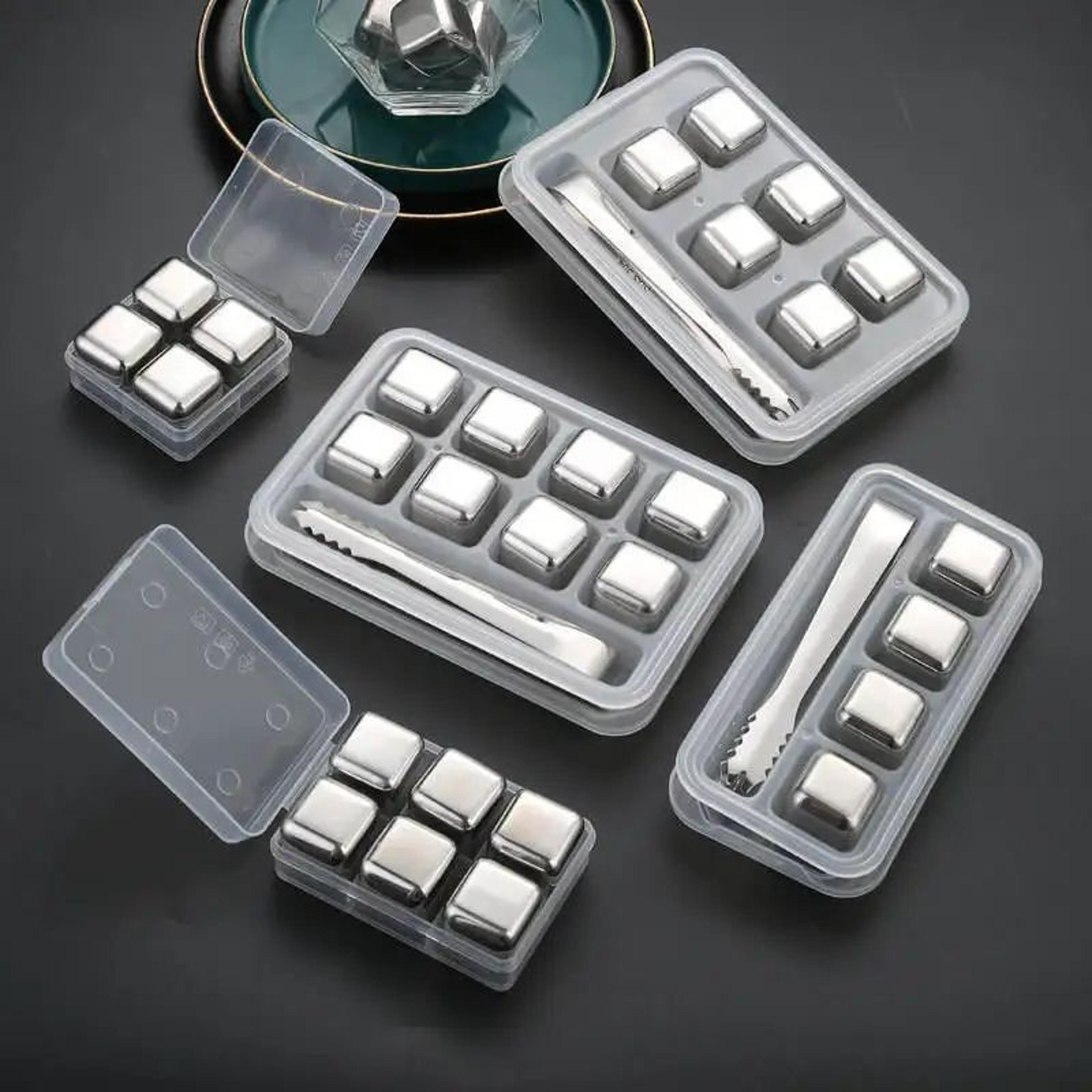 arctic chill 304 stainless steel whiskey stones reusable metal ice cubes set