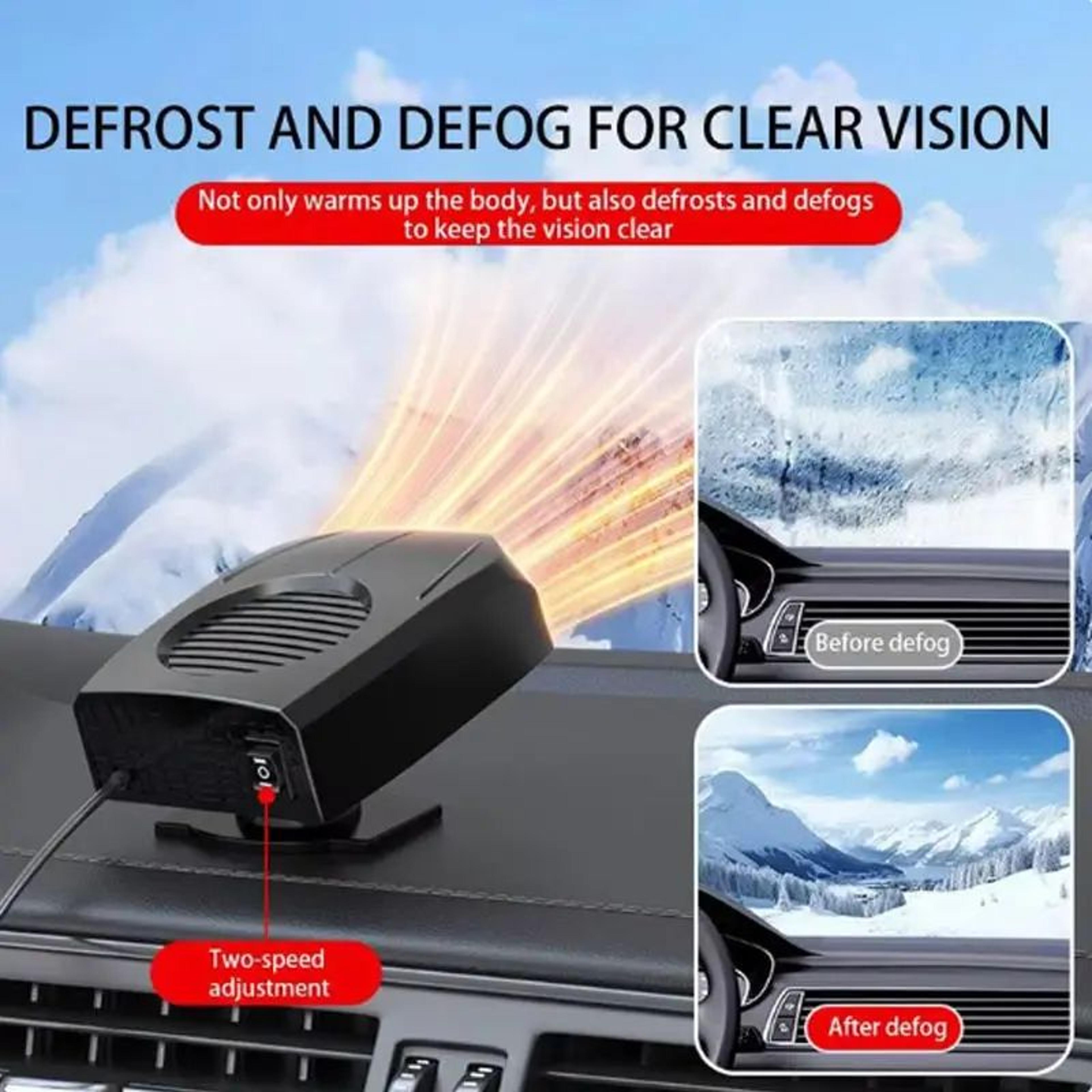 12v car windshield defroster heater fan with dual heat and cool modes