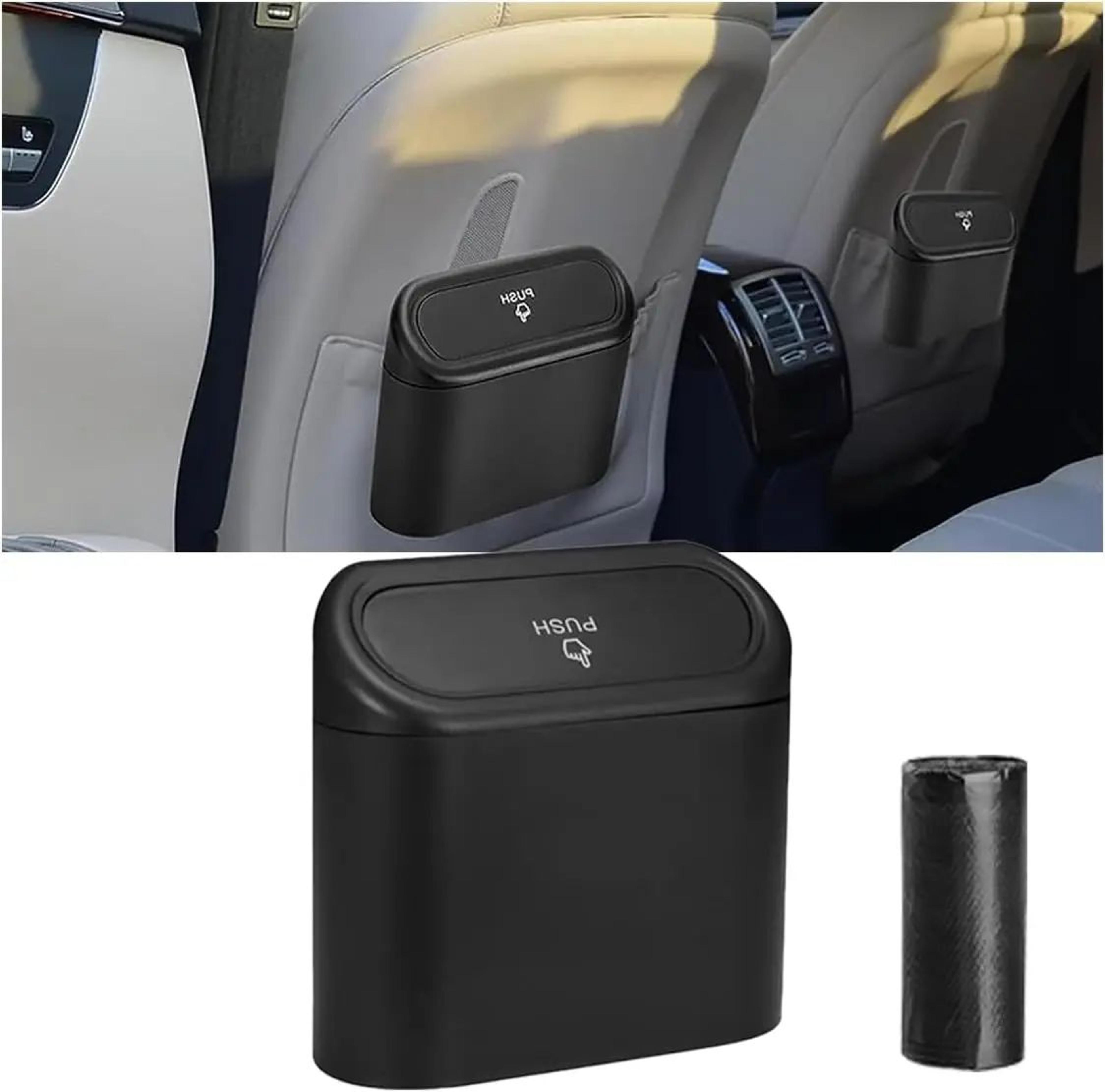 car trash can with lid leakproof mini car garbage bin vehicle trash organizer