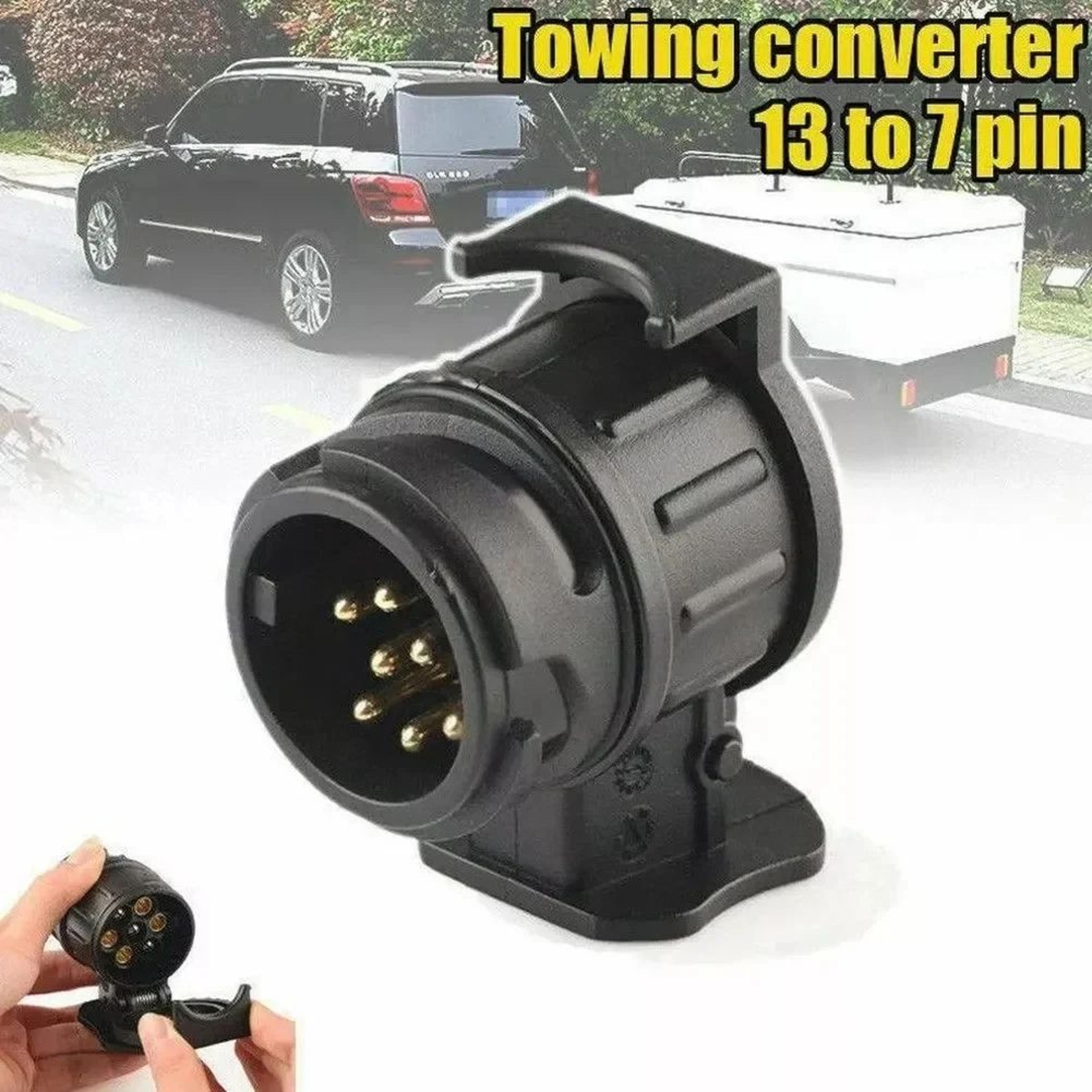 13 pin to 7 pin trailer adapter 12v towbar trailer plug converter socket