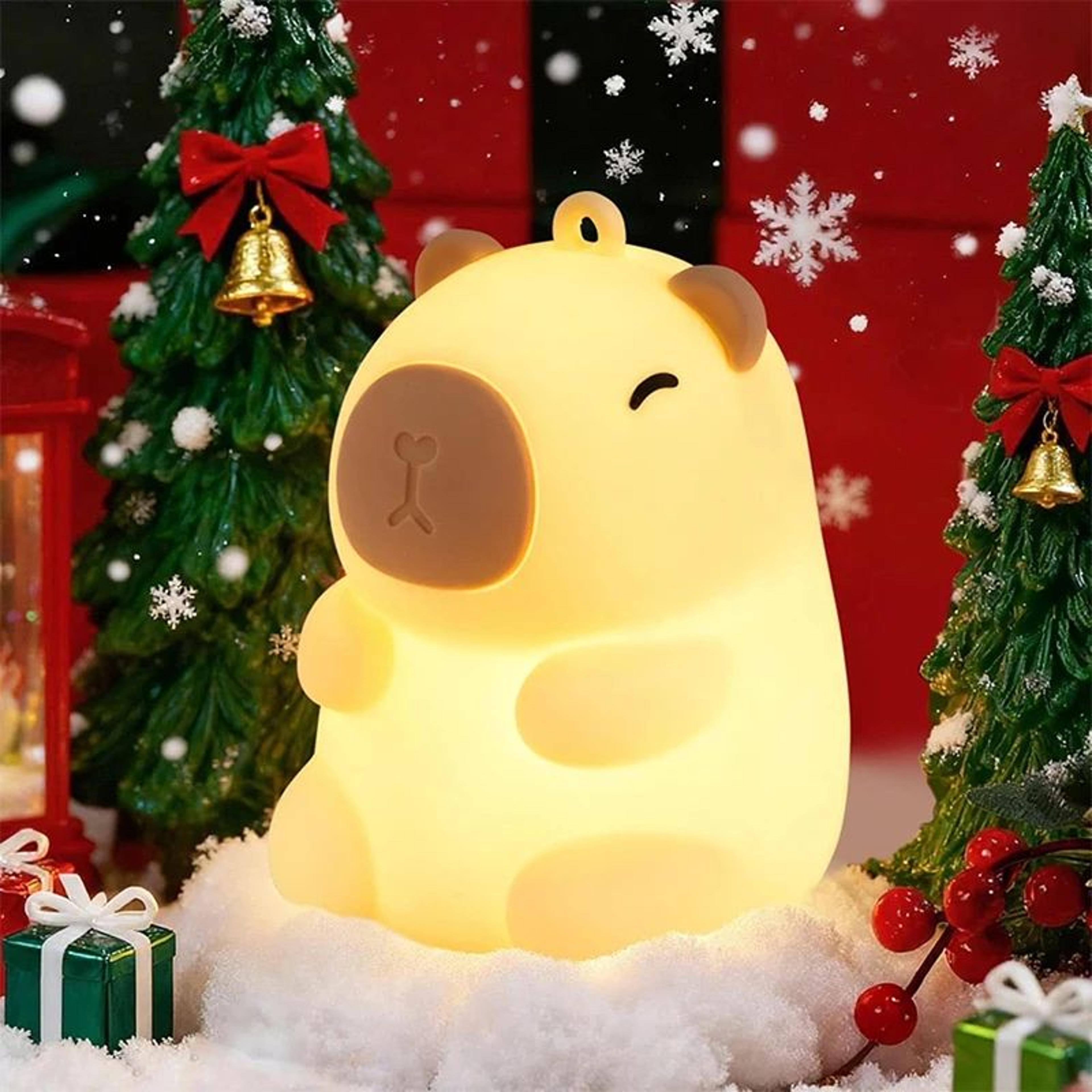 capyglow capybara night light rechargeable silicone kids bedside lamp