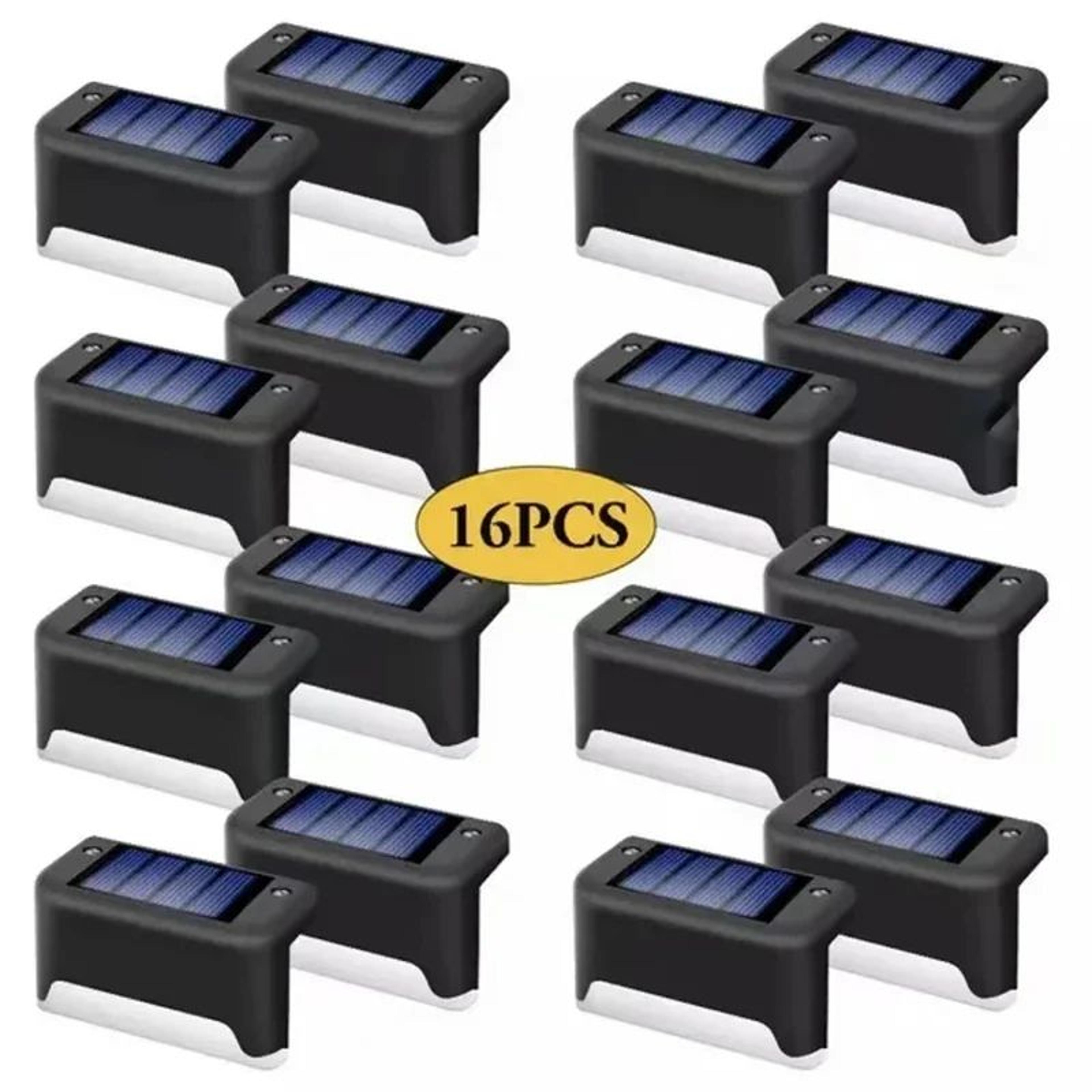 solar deck lights 16 pack waterproof led solar step lights for stairs fence patio and pathway