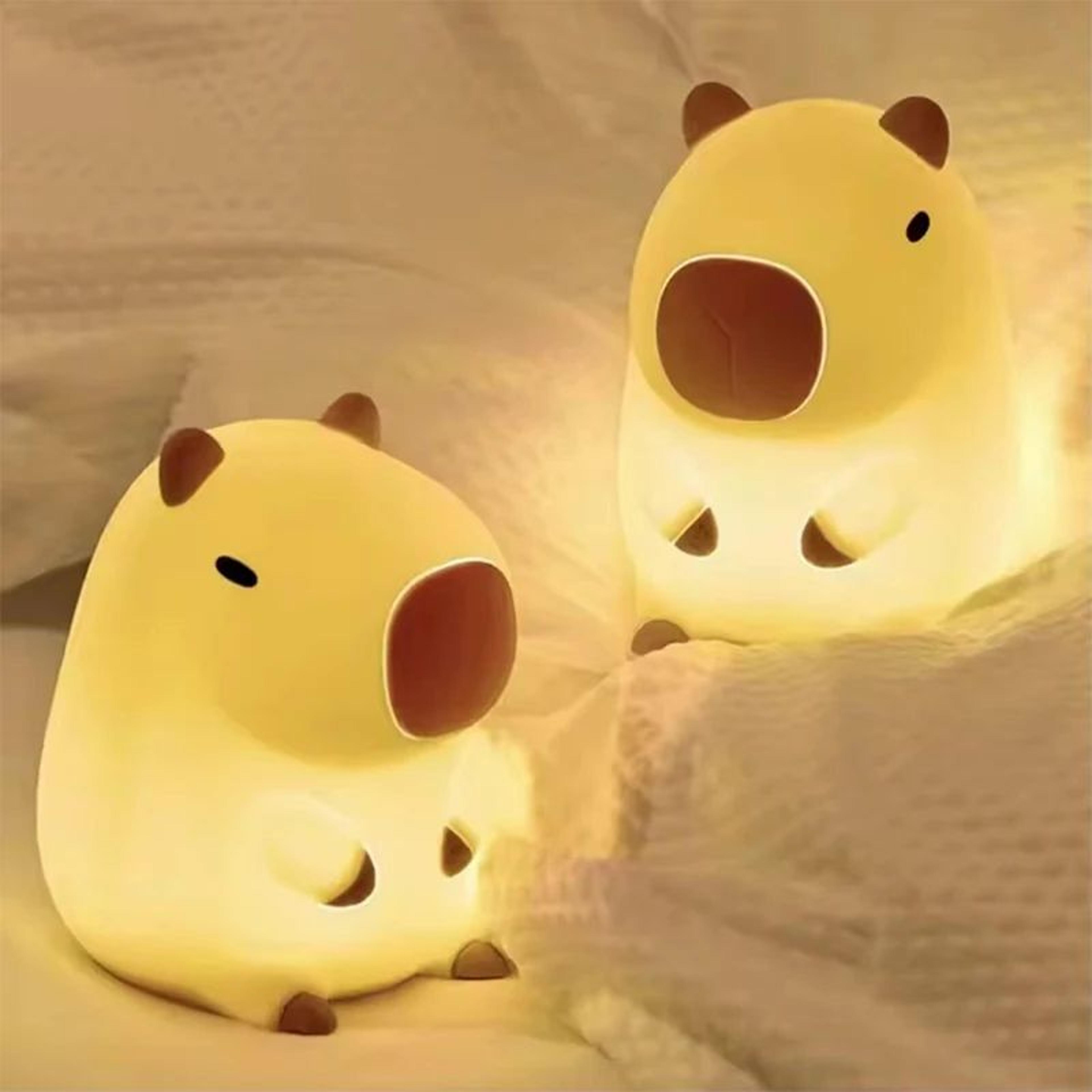 cute capybara silicone night light rechargeable led night lamp for kids bedroom nursery