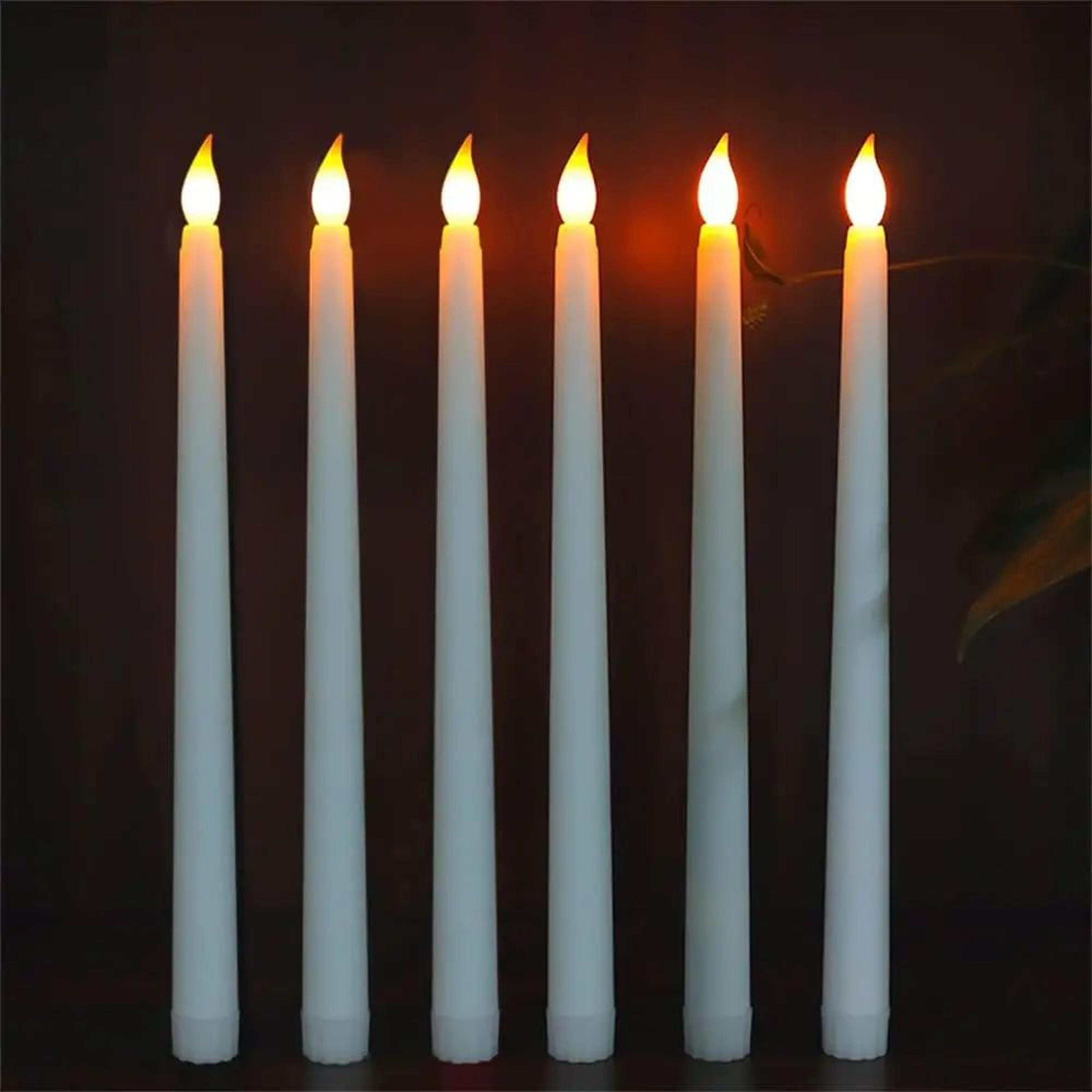 battery operated flameless led candles with warm white flickering light for home and holiday decor