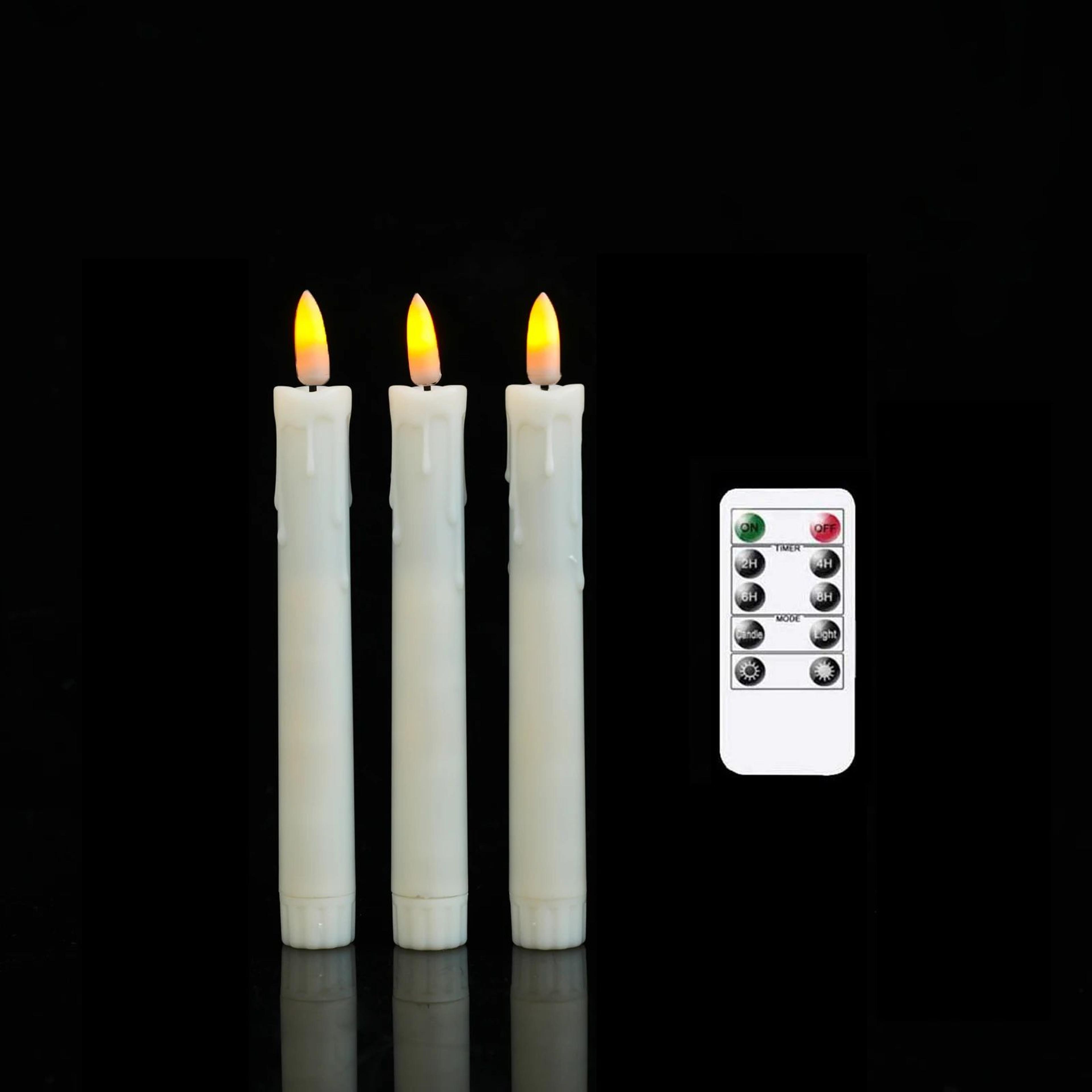 7 inch flameless led candles set of 3 with remote control and timer battery operated led pillar candles