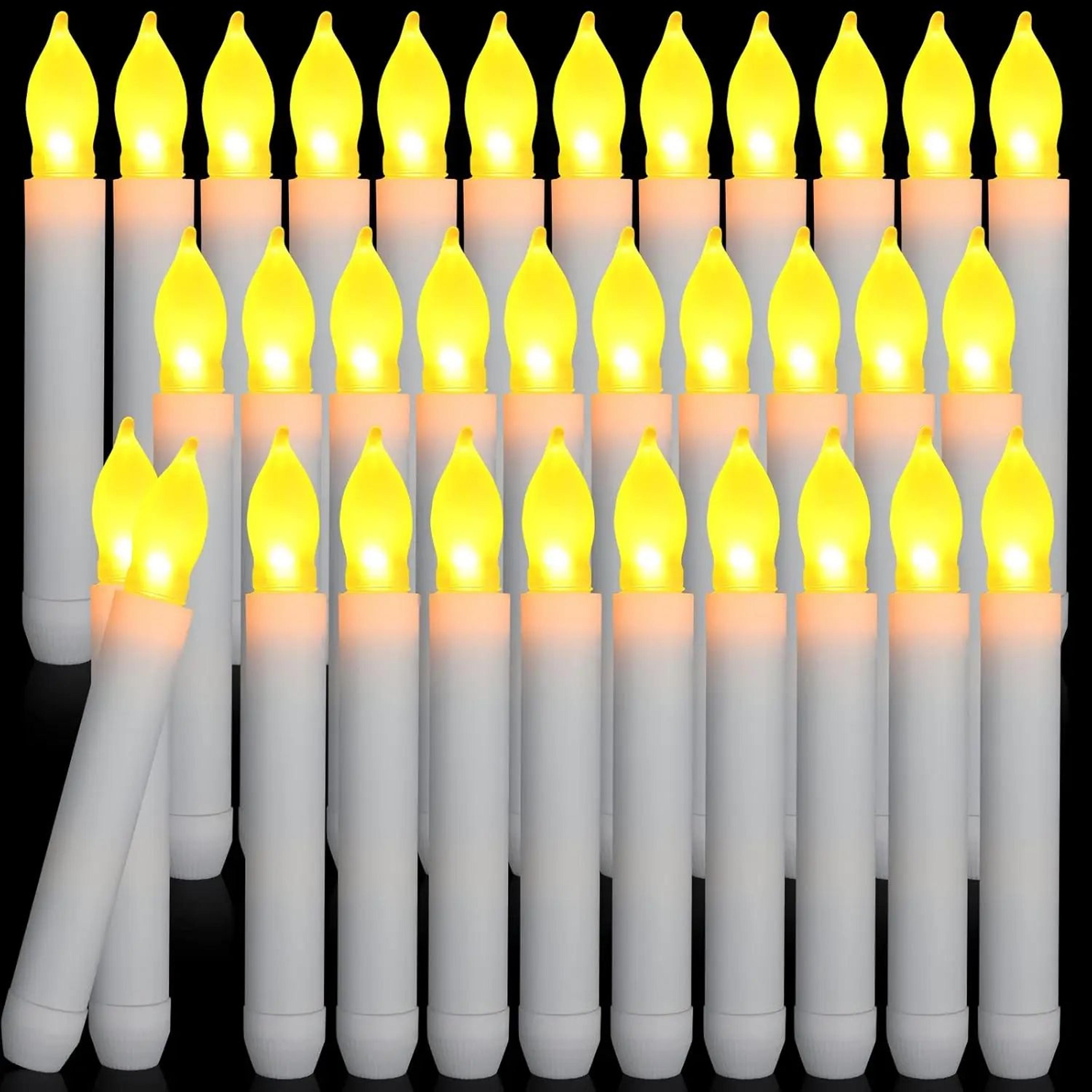 6.9 inch flameless taper candles battery operated led candles for weddings churches and home decor