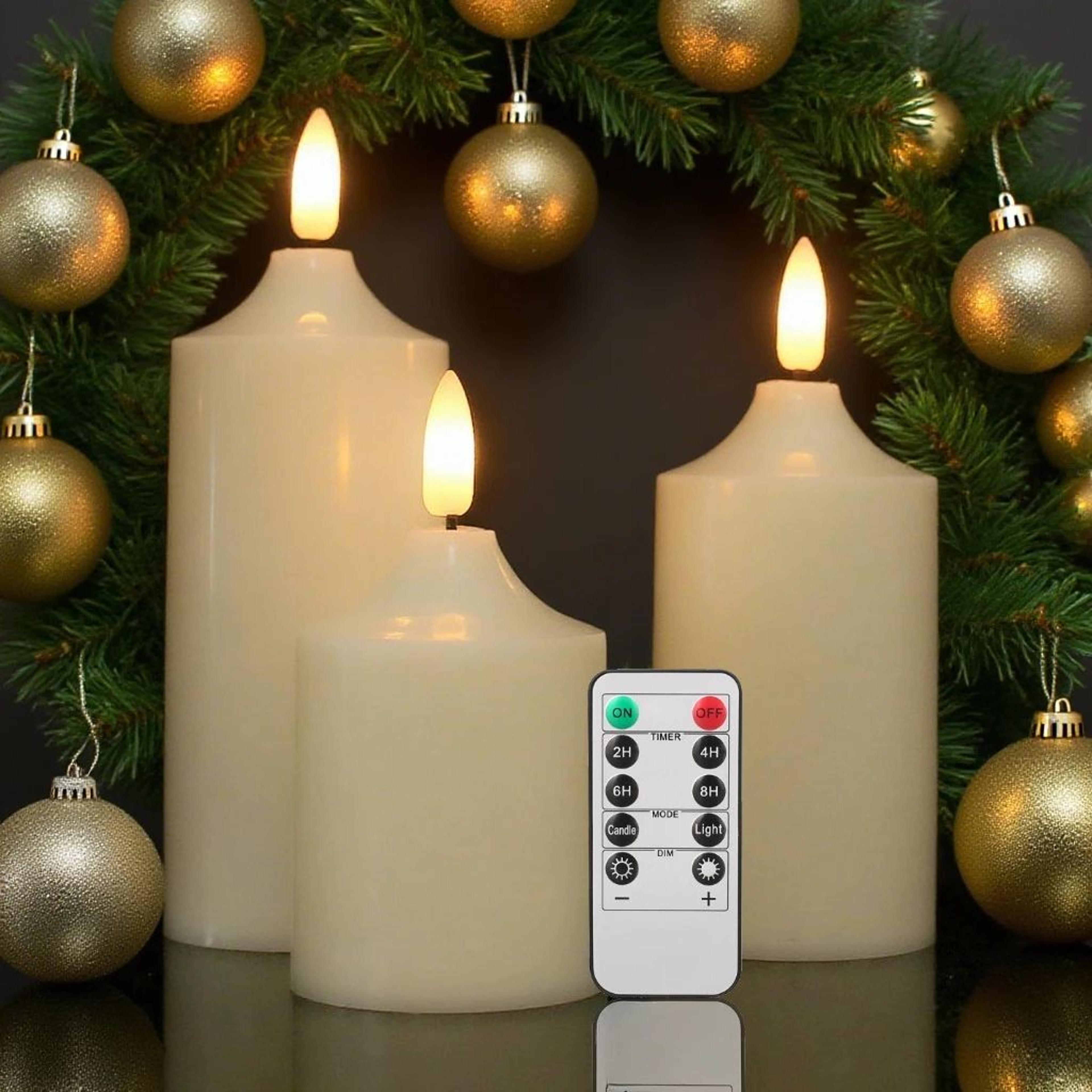 remote control flameless candles with timer realistic led candles battery operated set
