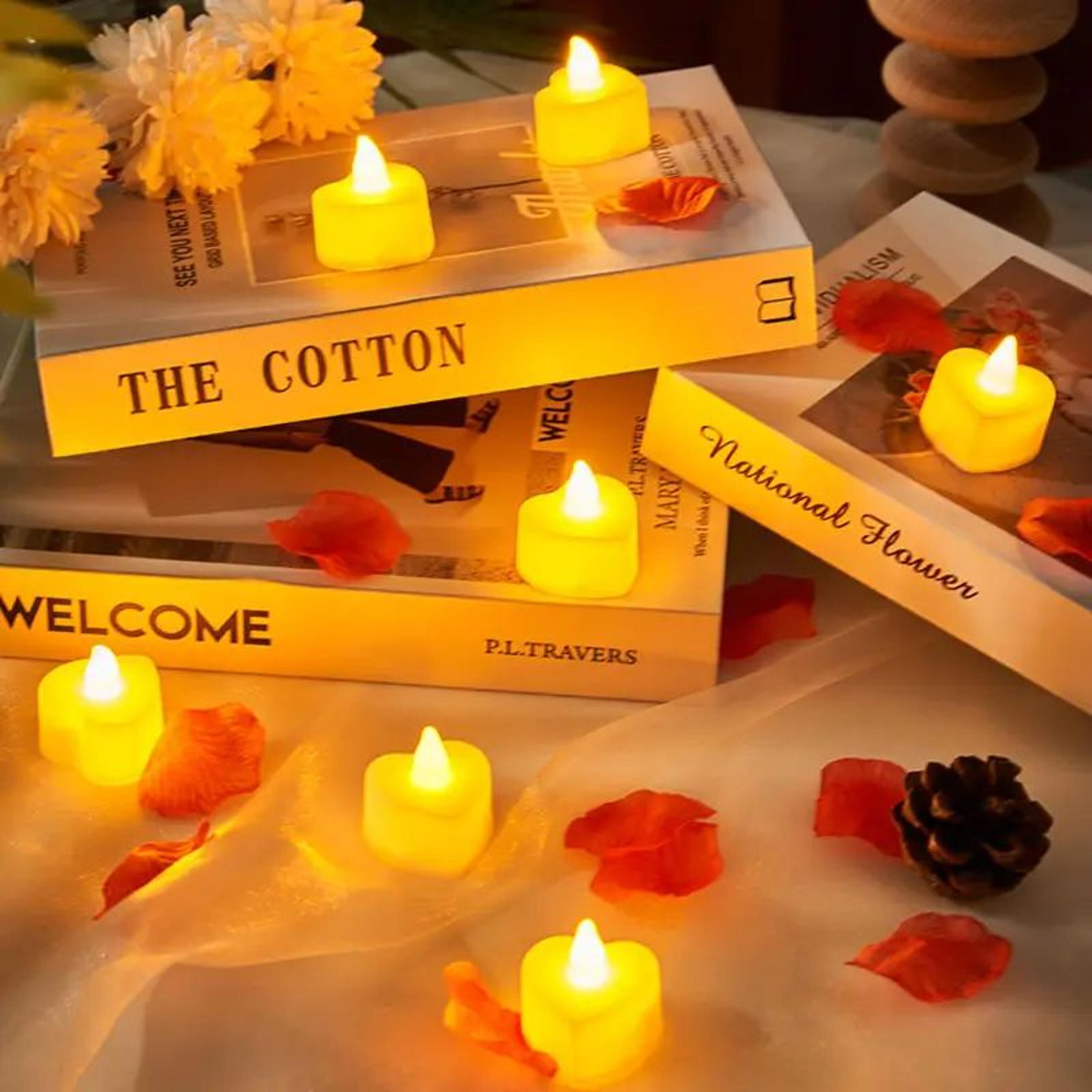 24 pack flameless led tea lights warm white flickering battery operated candles for wedding and home decor