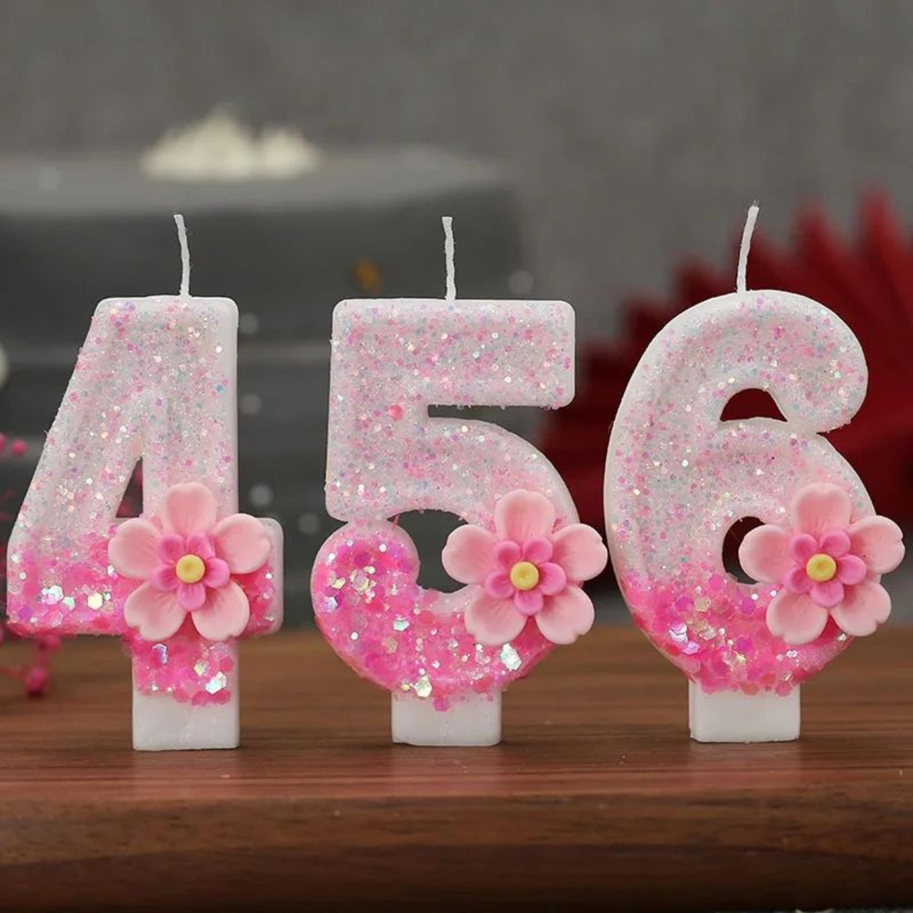 creative birthday number candle glitter cake candle for birthday cakes and party decorations