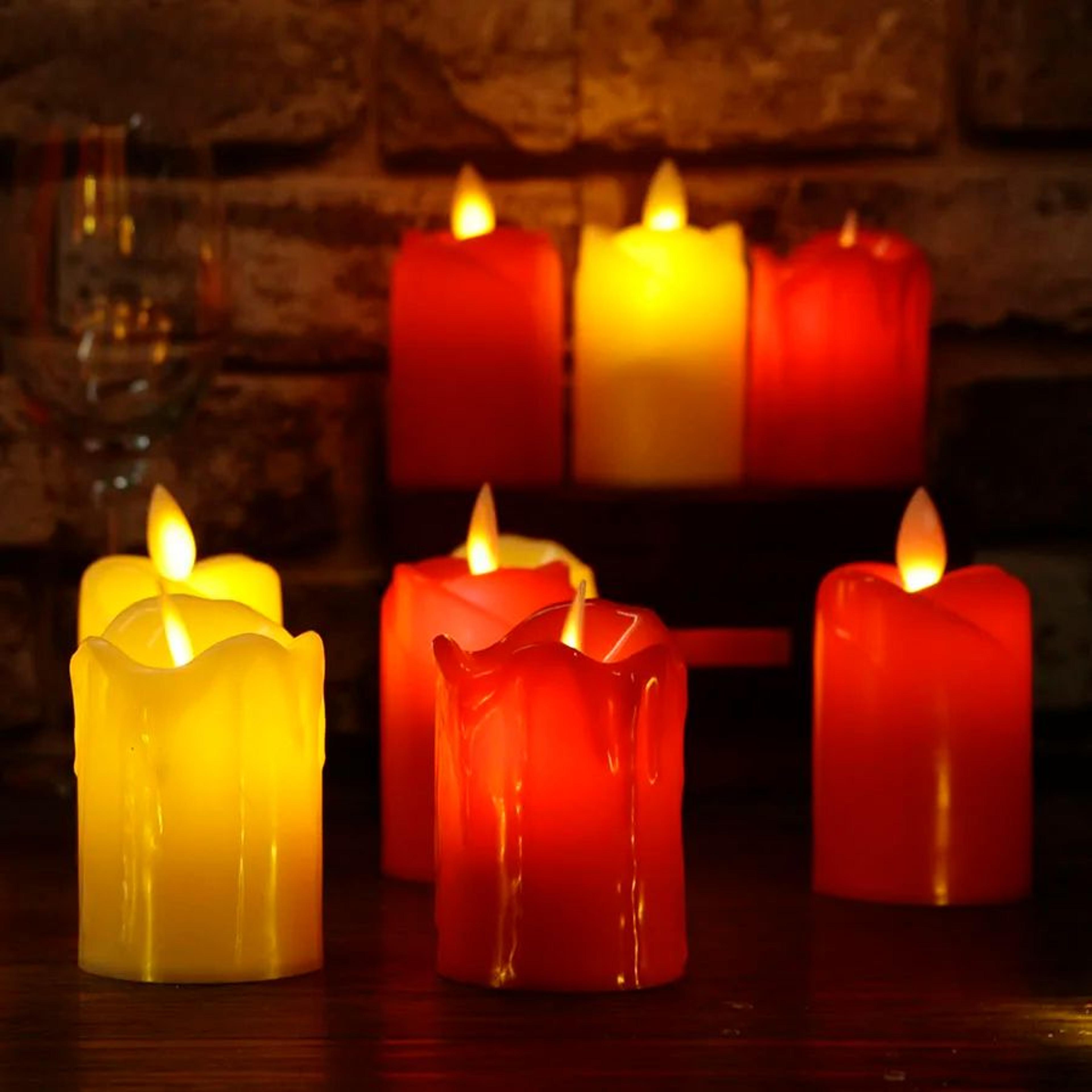 3 pack led flameless candles battery operated flickering decorative candle lights