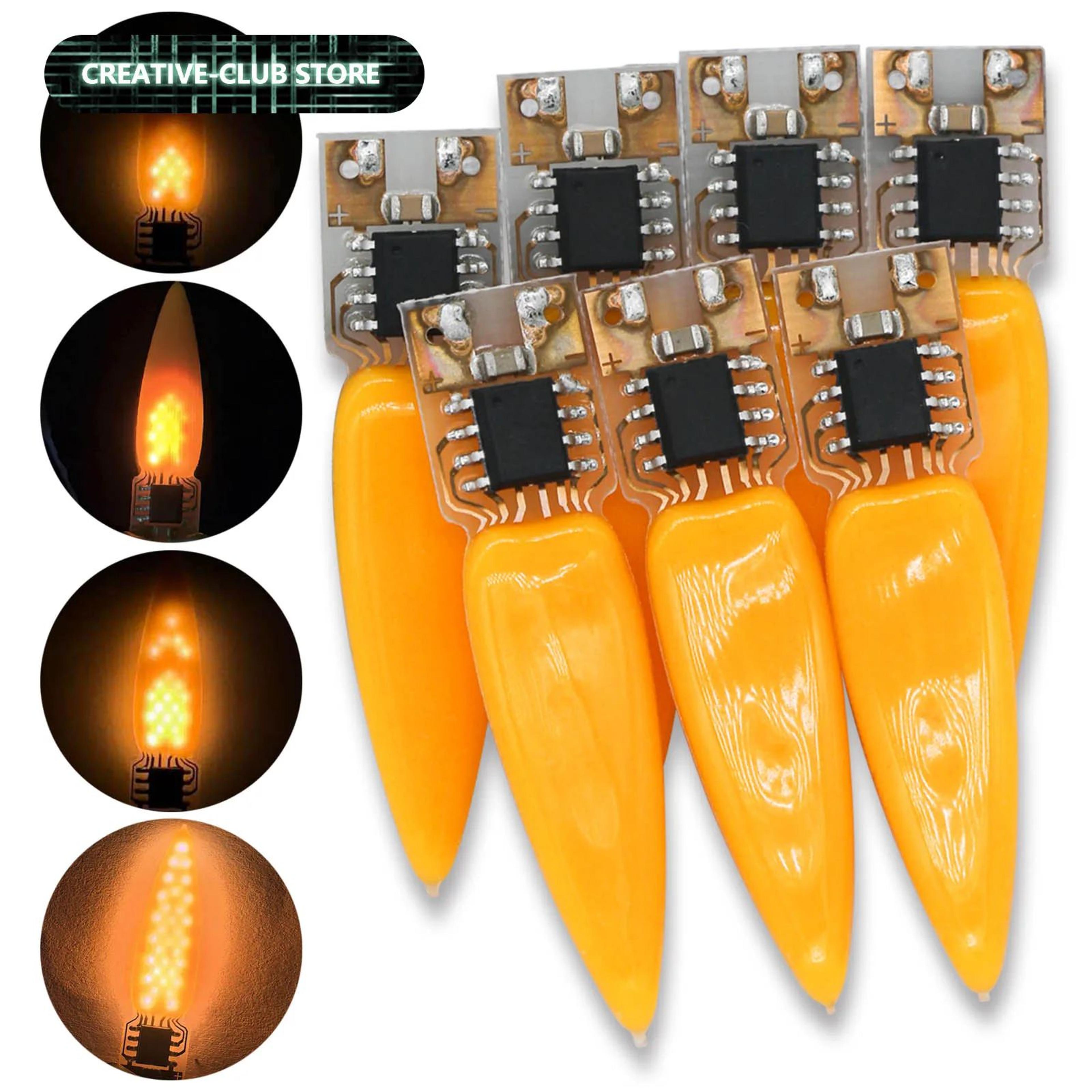 diy led candle wick 3v flickering flame insert with steady light mode for flameless candles