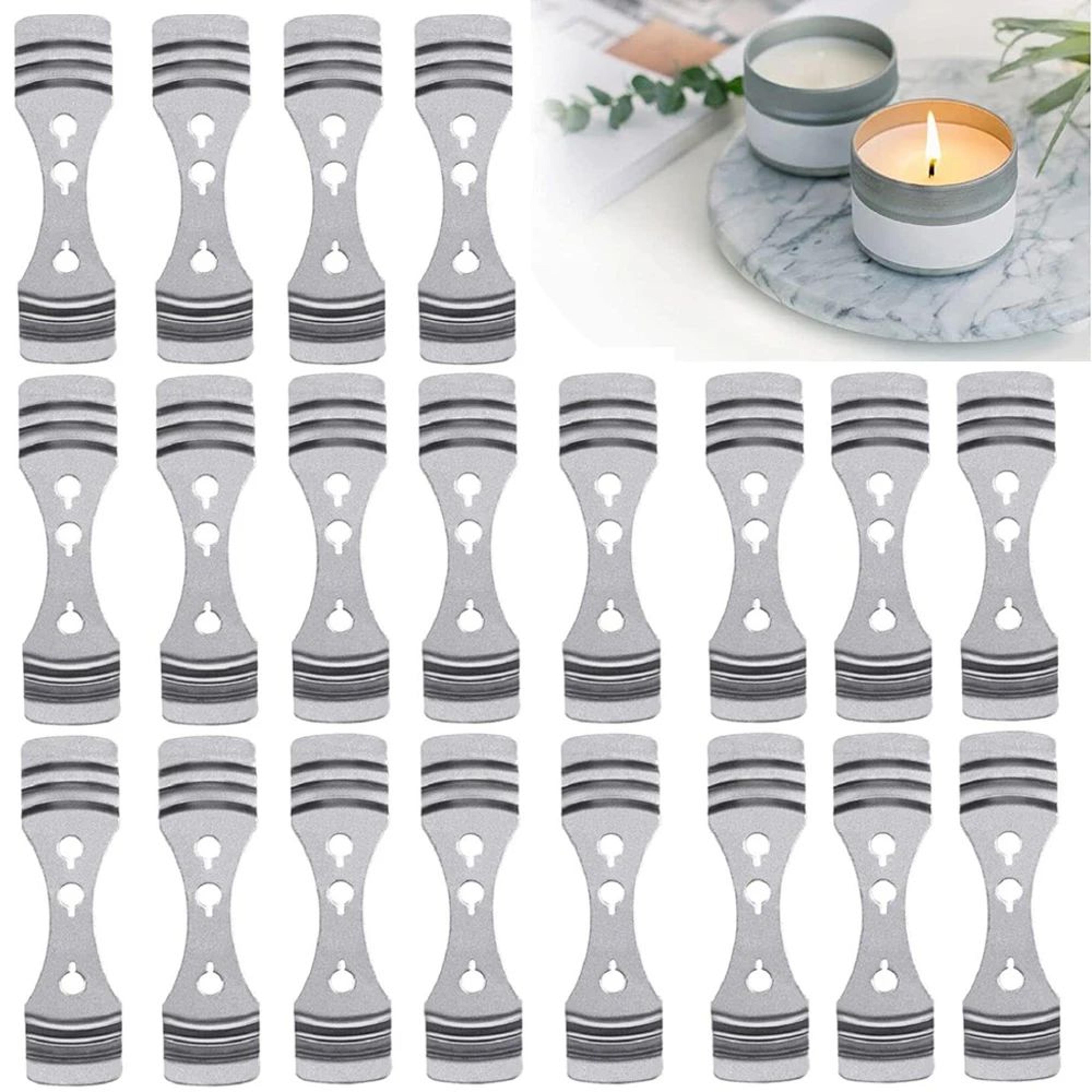 metal candle wick centering tool 10 or 20 piece candle making kit wick holder clips