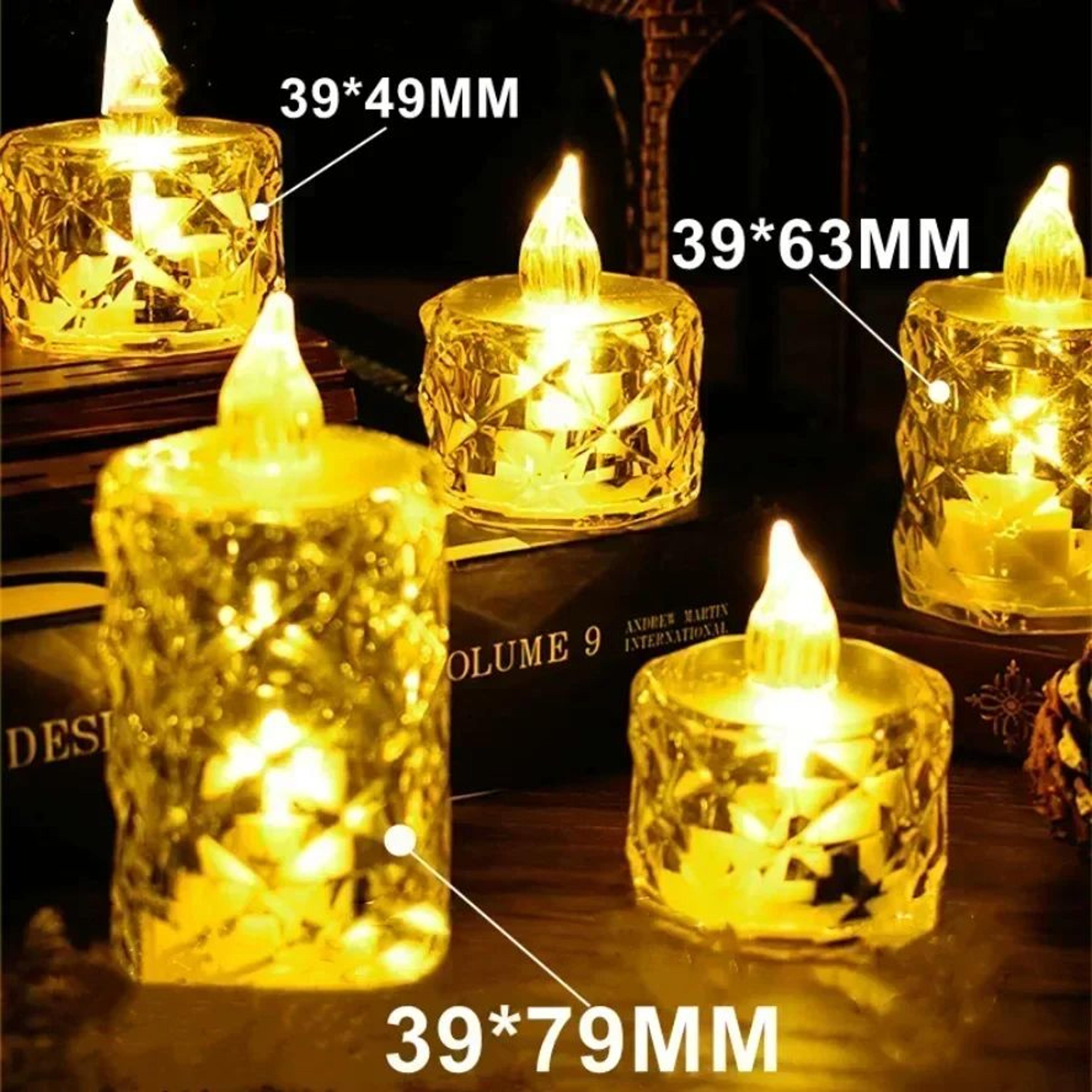 crystal glow flameless led candle for wedding and home decor