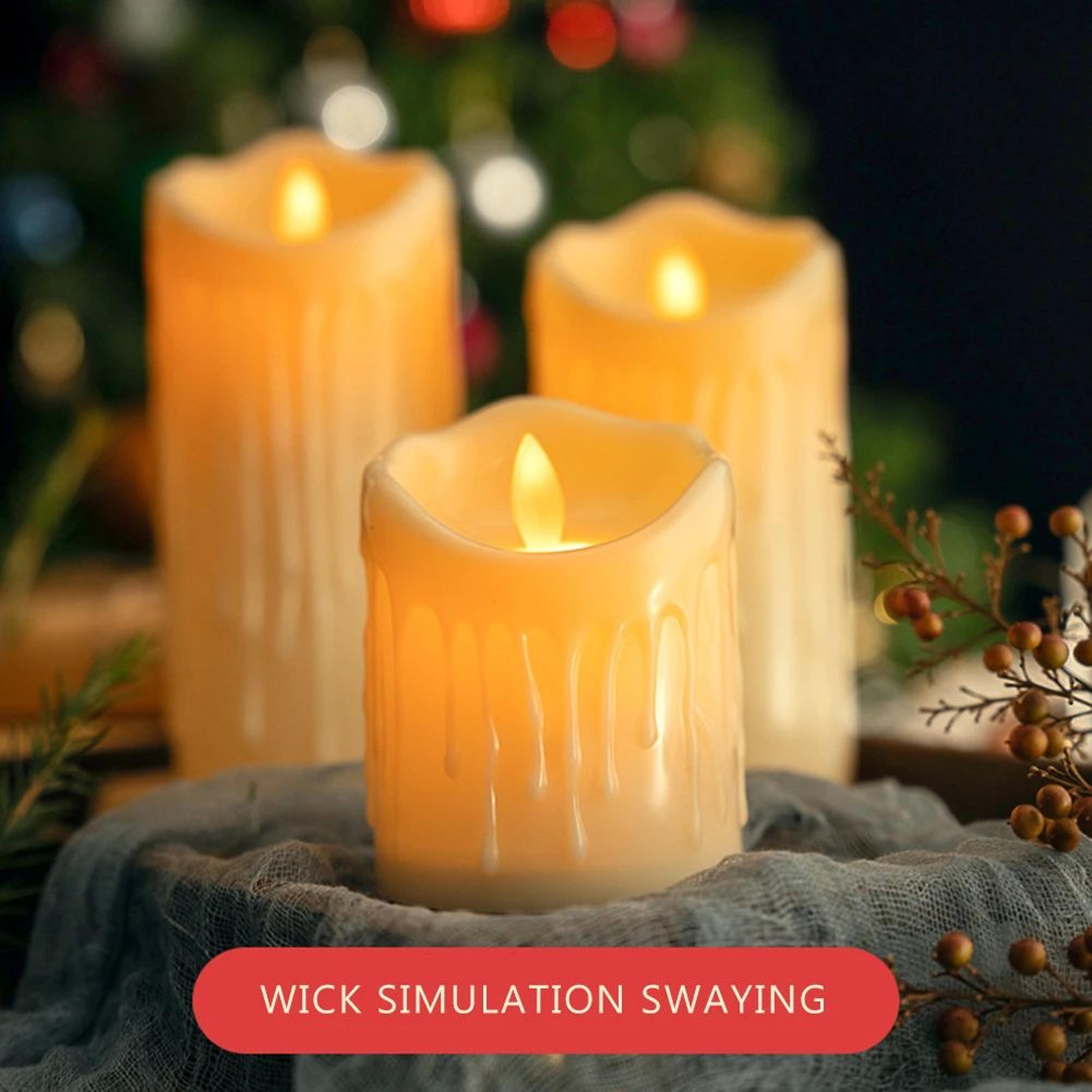 5cm flameless led candle flickering battery operated candle for wedding and home decor