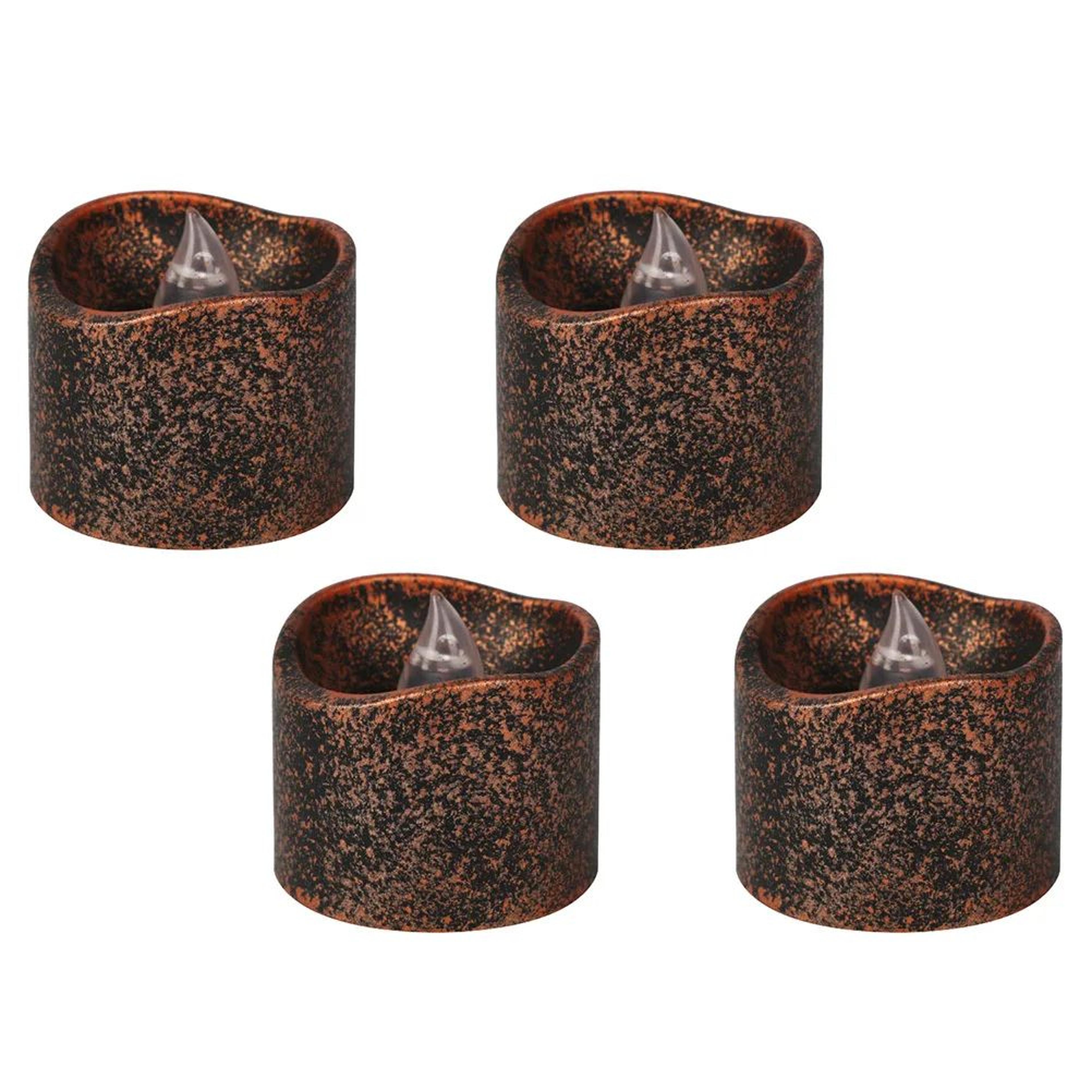 4-piece led flameless tea lights flickering battery-operated decorative candles
