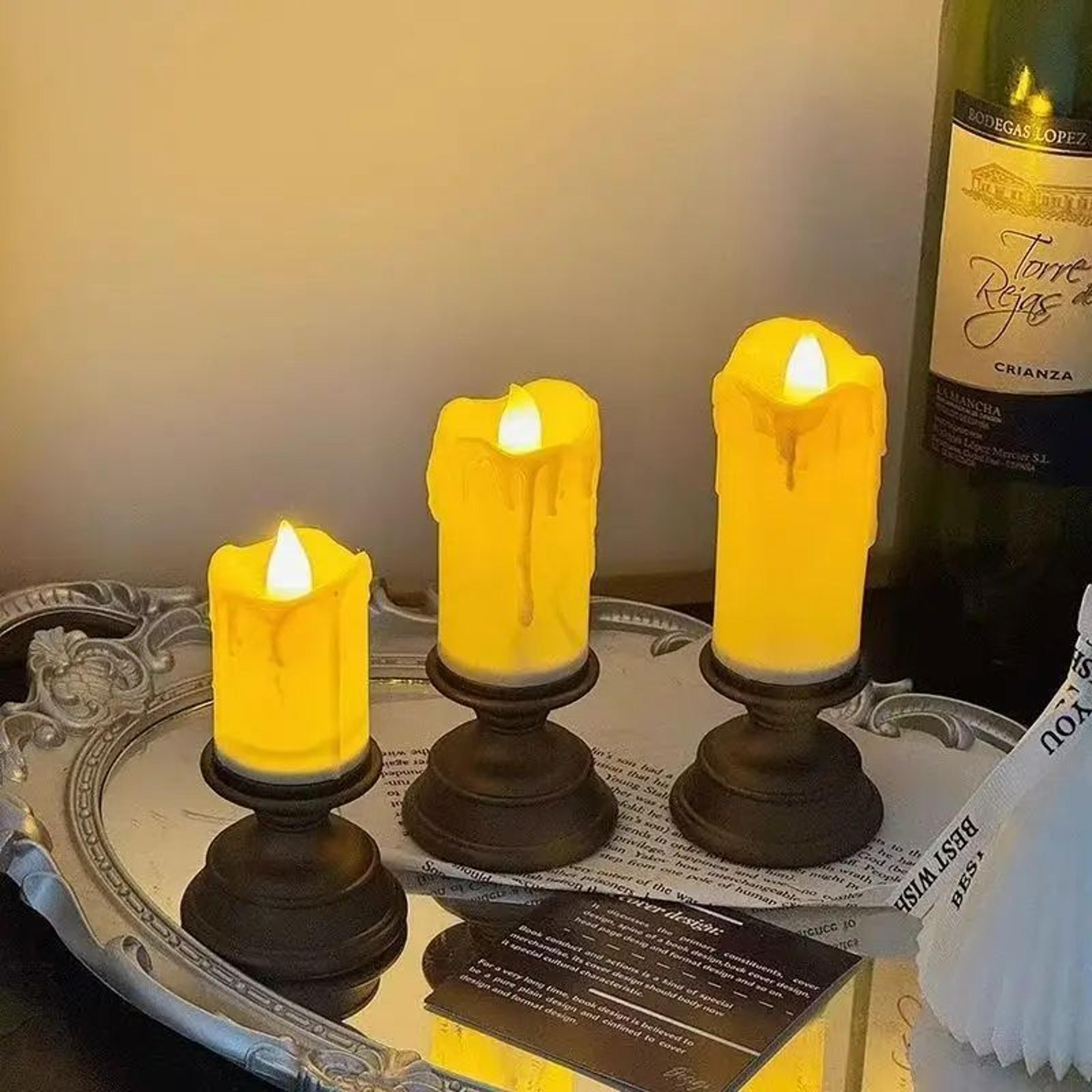 vintage led candle lantern flameless decorative battery operated candle for home christmas decor