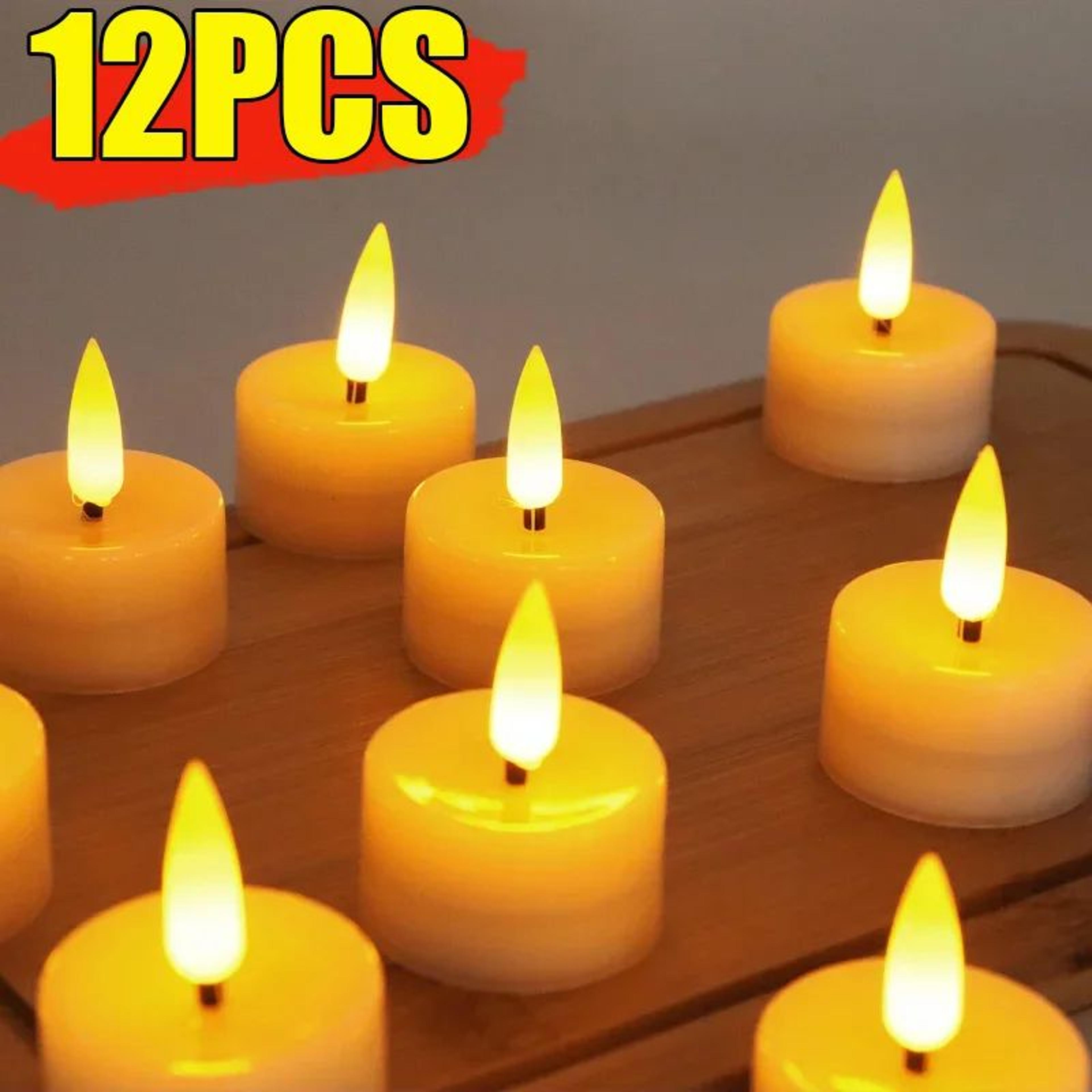 flameless led candles battery operated flickering tea lights for wedding home party decor 1 or 12 pieces