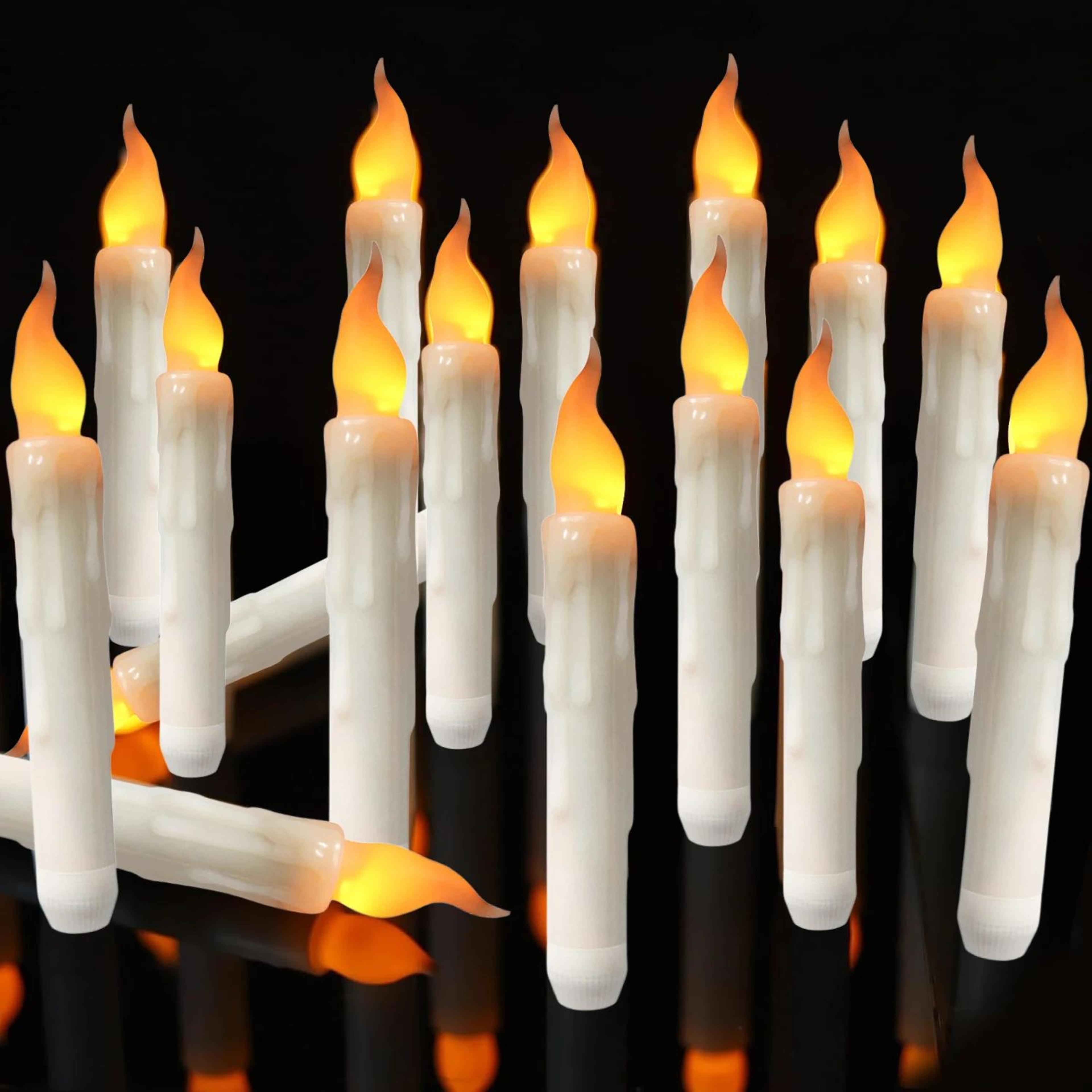 6.5 inch led taper candles battery operated flameless candles for window and holiday decor