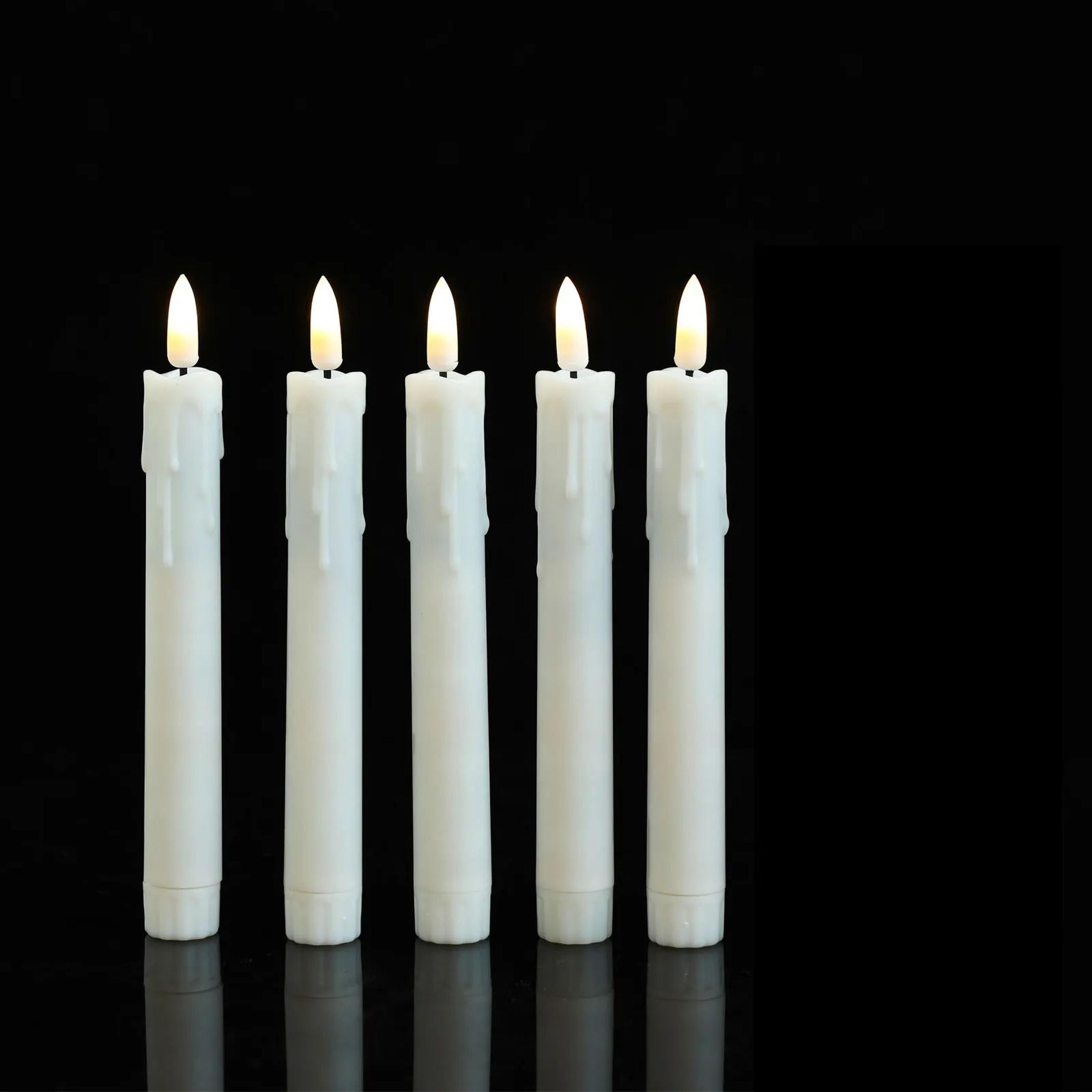 7 inch led taper candles battery operated flameless candles warm white set of 3 4 or 5