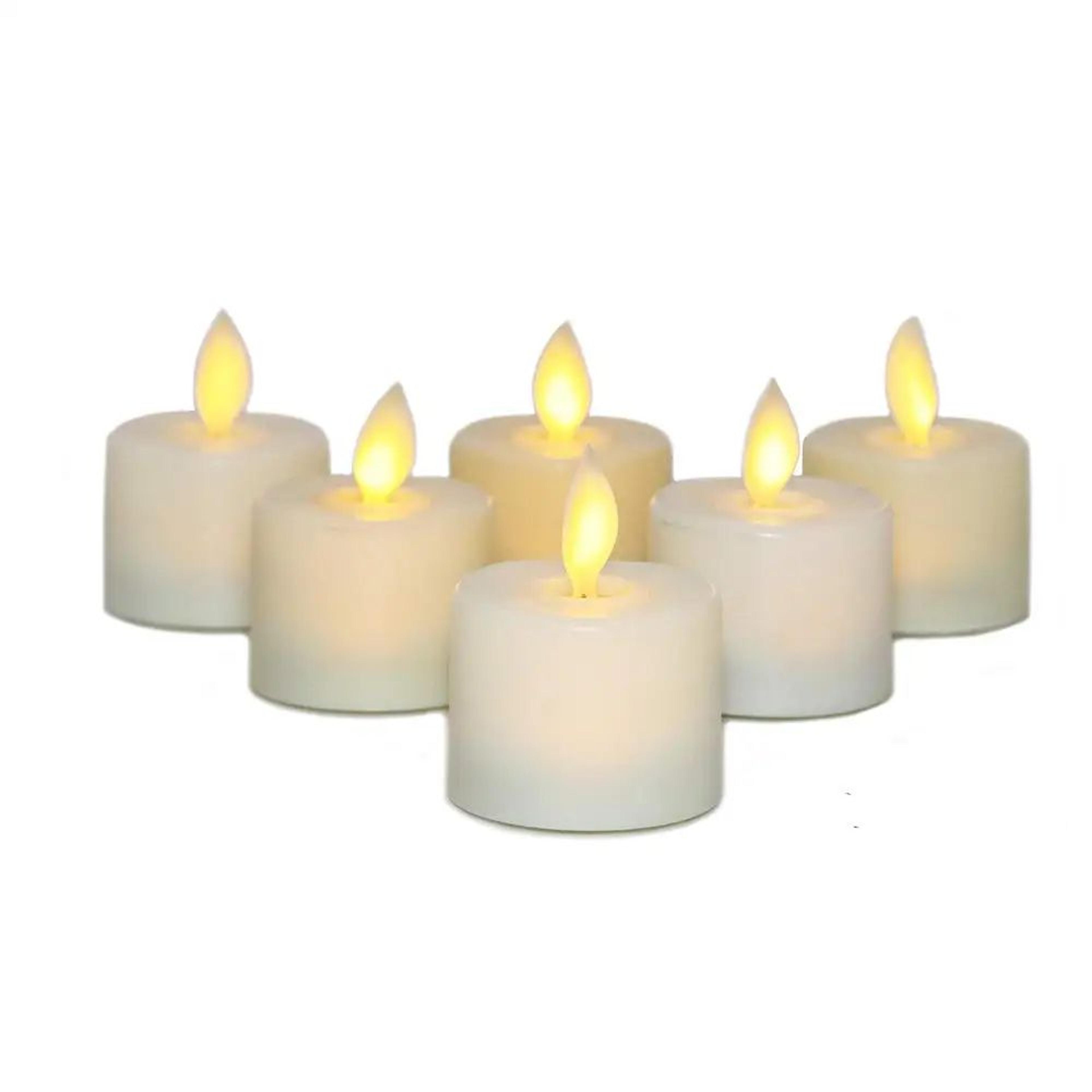 warm white led tea light candles with moving wick battery operated flameless candles 3 6 12 pieces