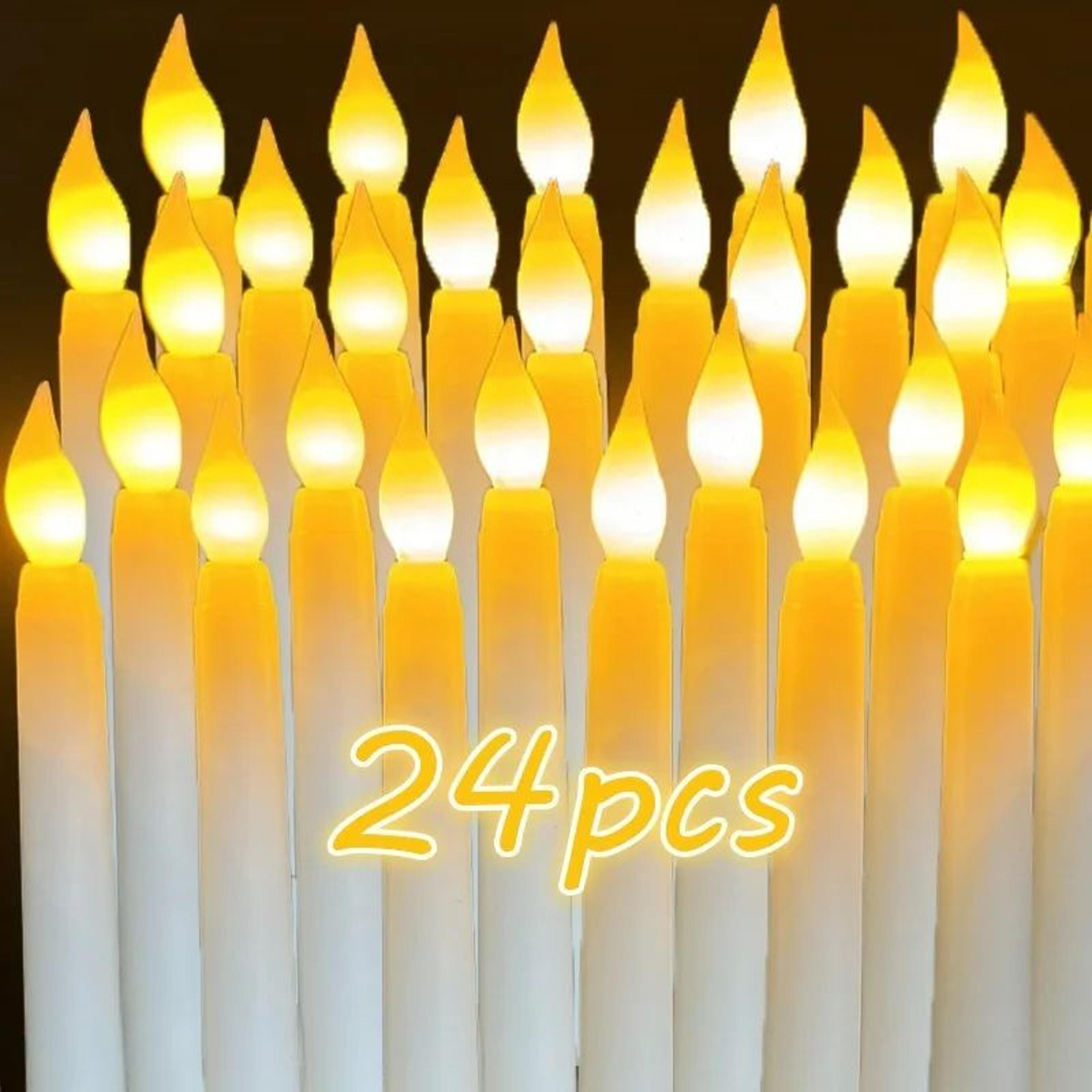 28 inch led flameless taper candles battery operated warm white decorative candle set