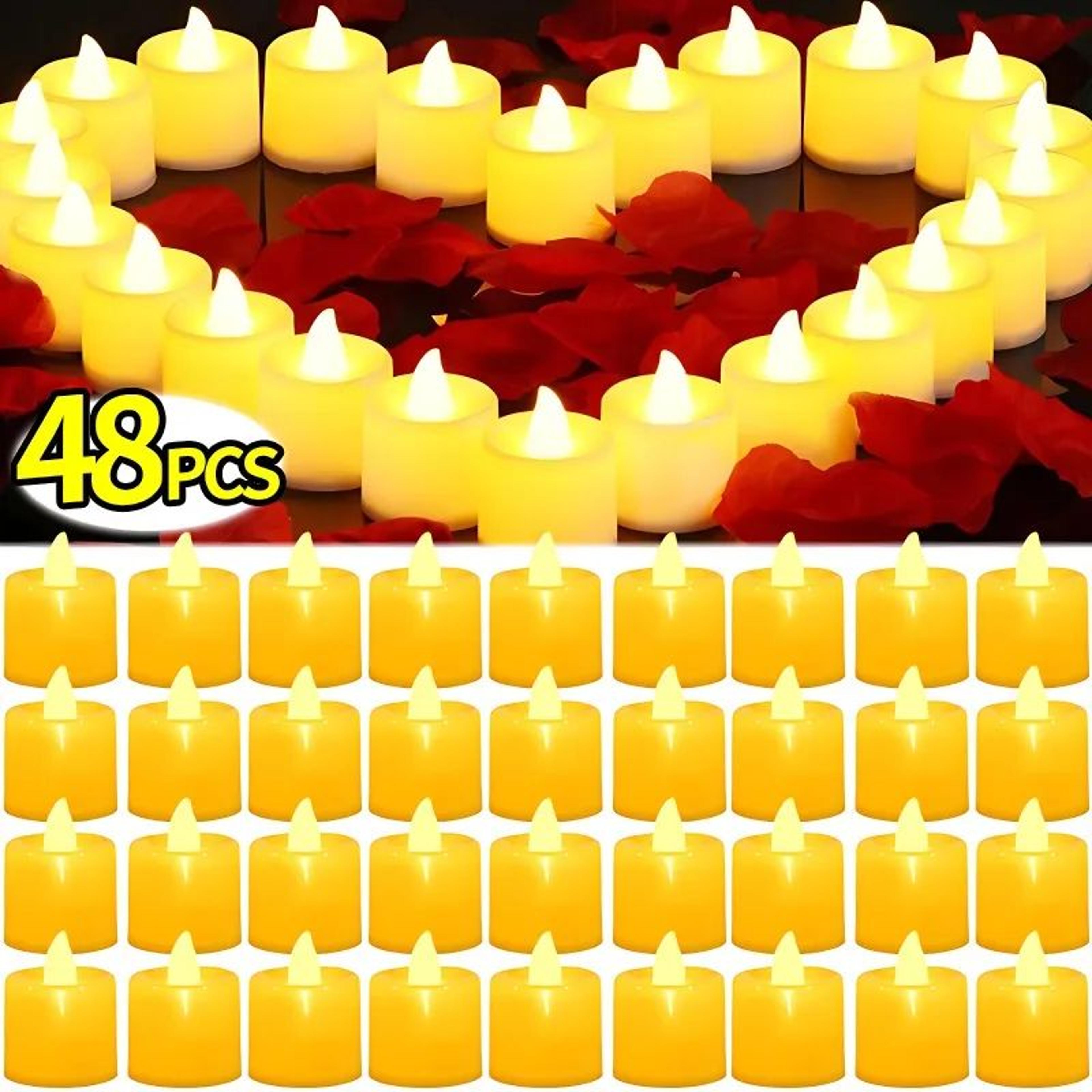 heart-shaped flameless led candles battery operated led tea lights for weddings, parties & romantic decor