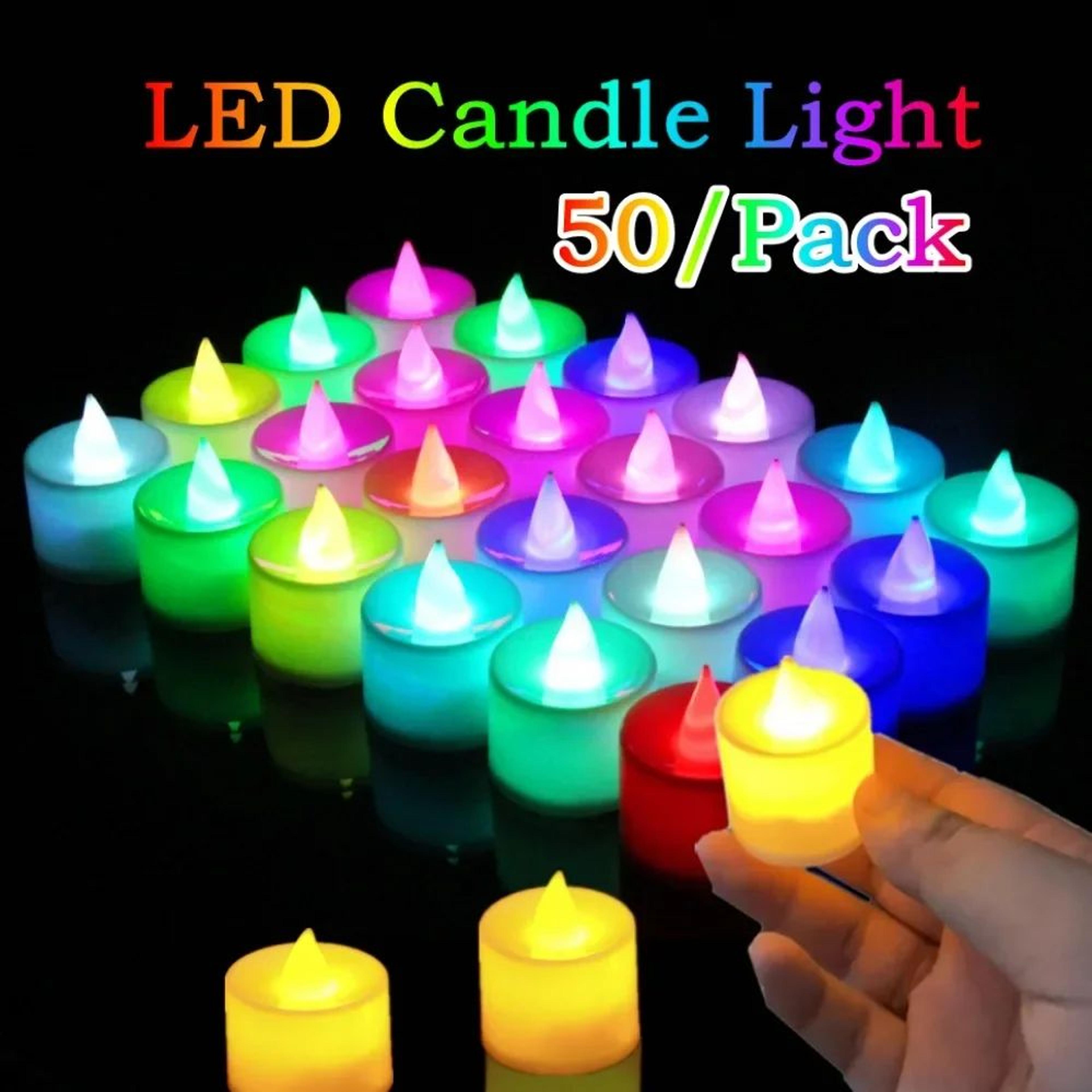 50 pack led flameless tea lights battery operated color changing led candles for wedding party and home decor