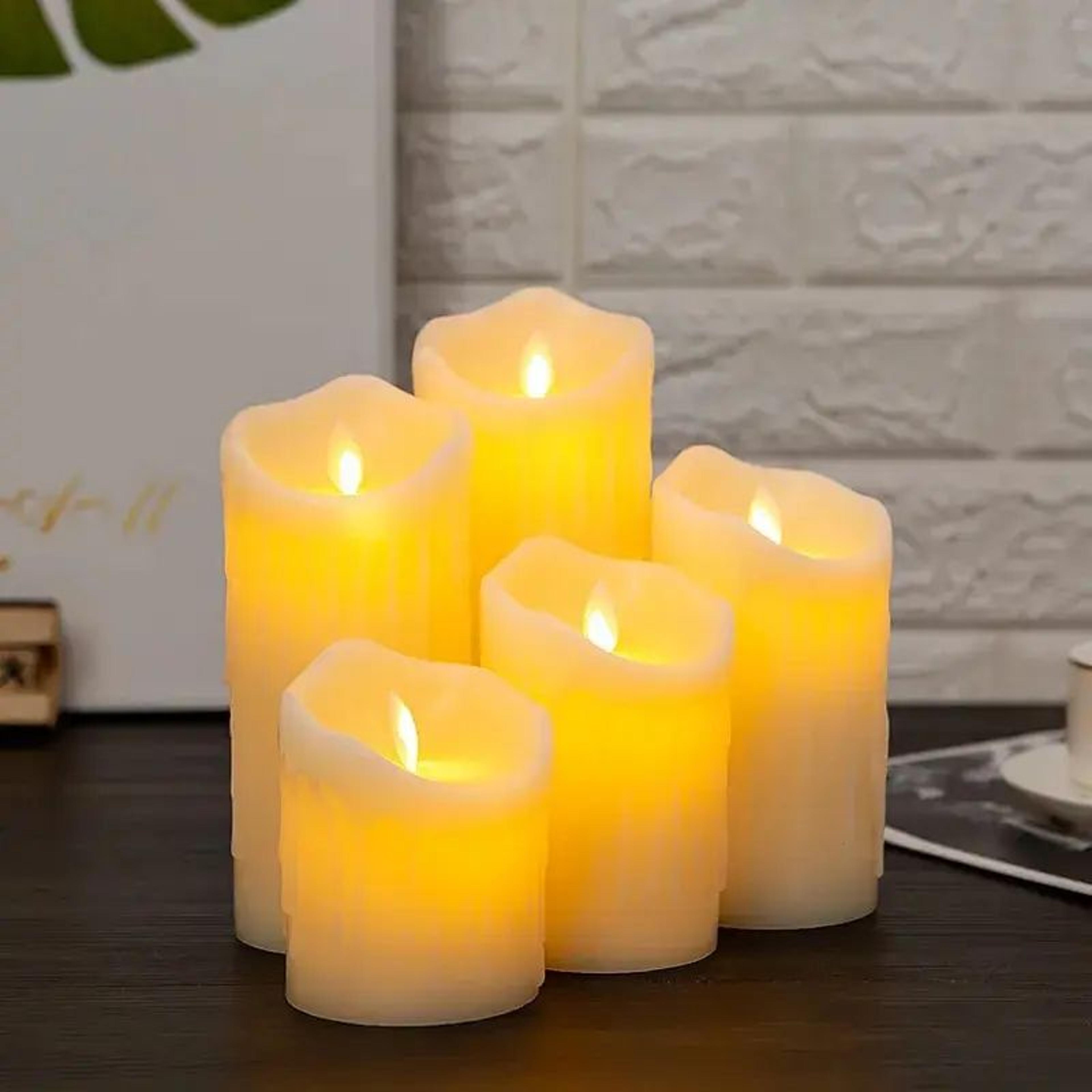 realistic led flameless candle decorative electronic candle light for cozy home and event decor